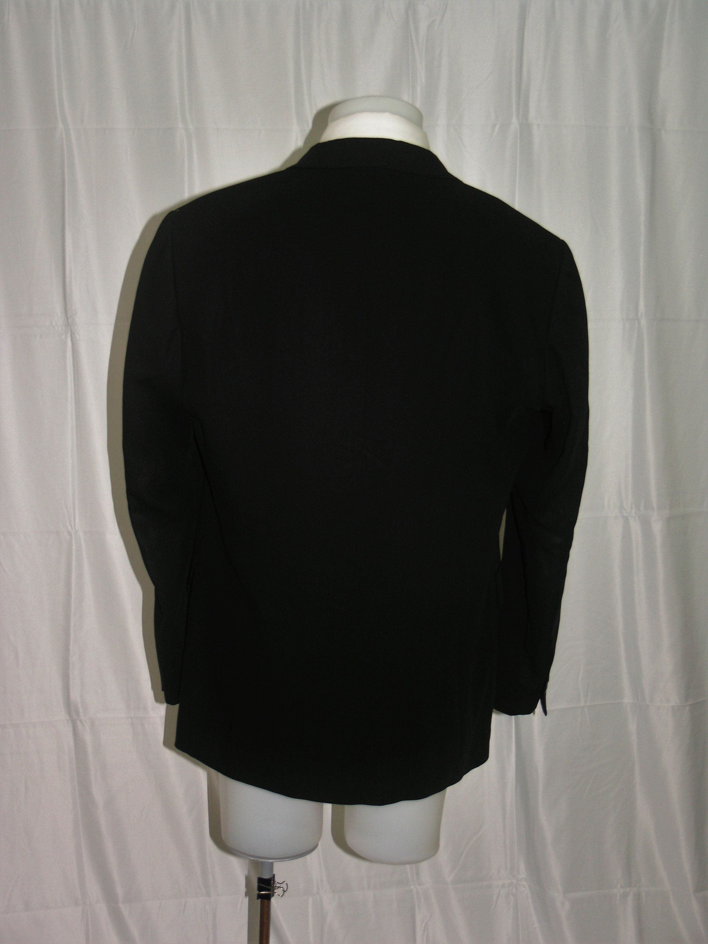 Men Black Tic Pattern Three Button Blazer Size 5