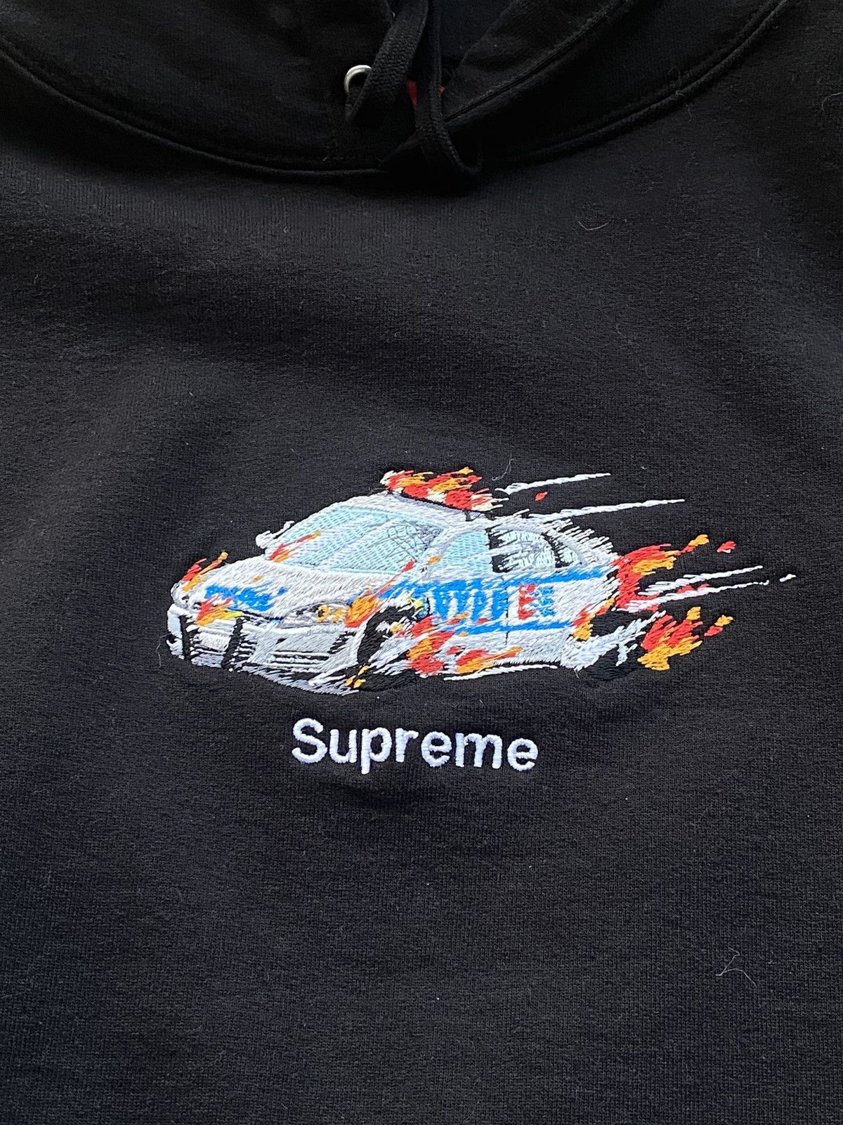 Supreme SUPREME - BURNING COP CAR HOODED SWEATSHIRT | Grailed