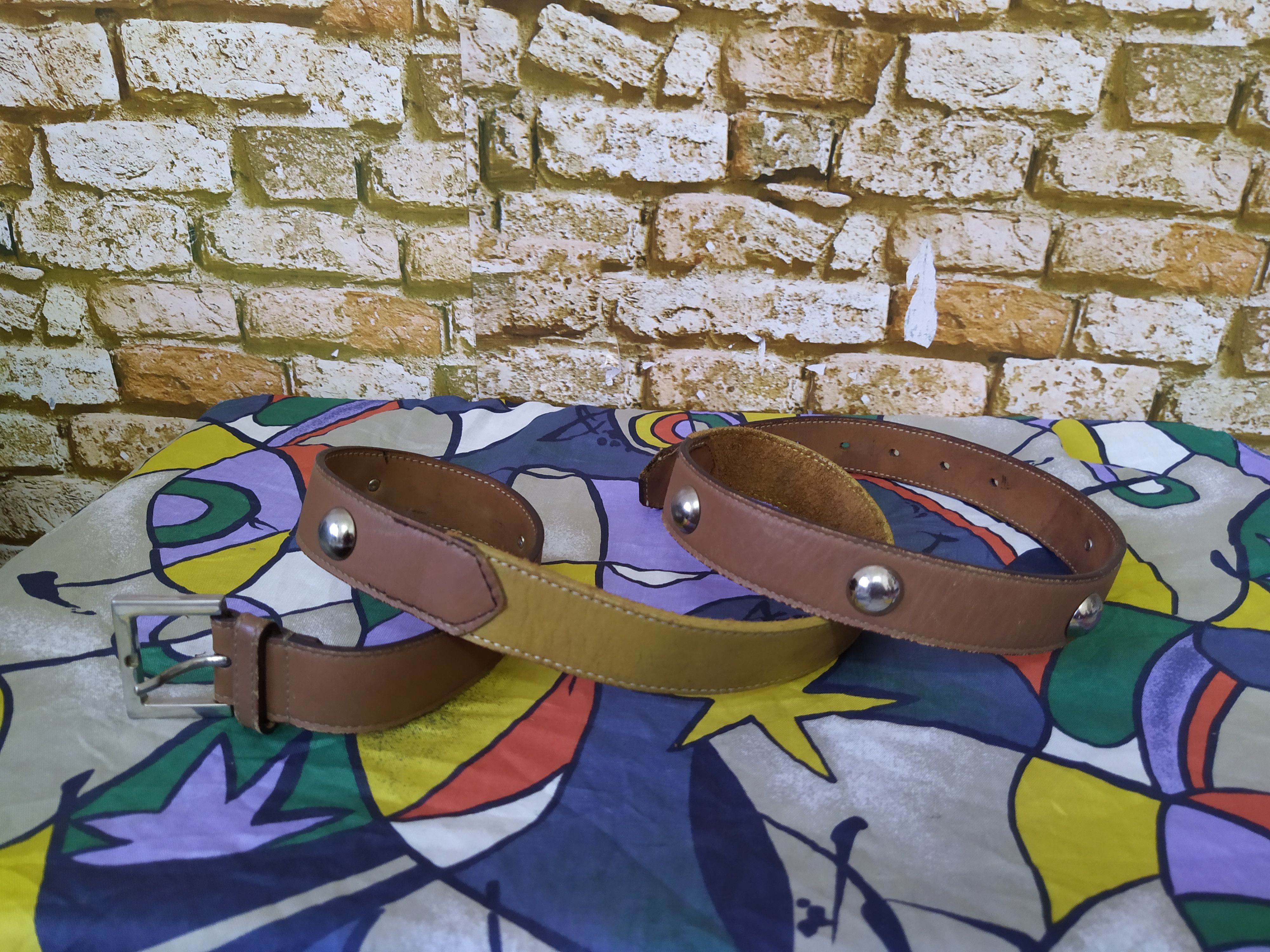 Bally BALLY STUDDED BALL LEATHER BELTS (C19) Size ONE SIZE - 1 Thumbnail
