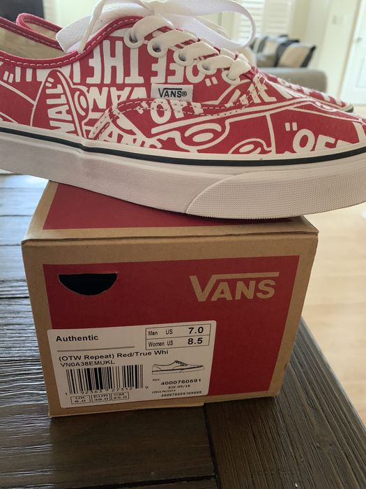 vans otw repeat authentic red