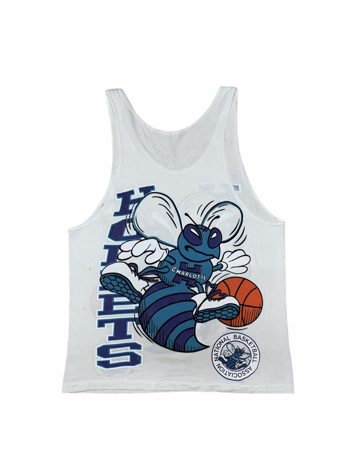 NBA Vintage 90’s Charlotte Hornets Tank Sleeveless Full print Size US M / EU 48-50 / 2 - 2 Thumbnail