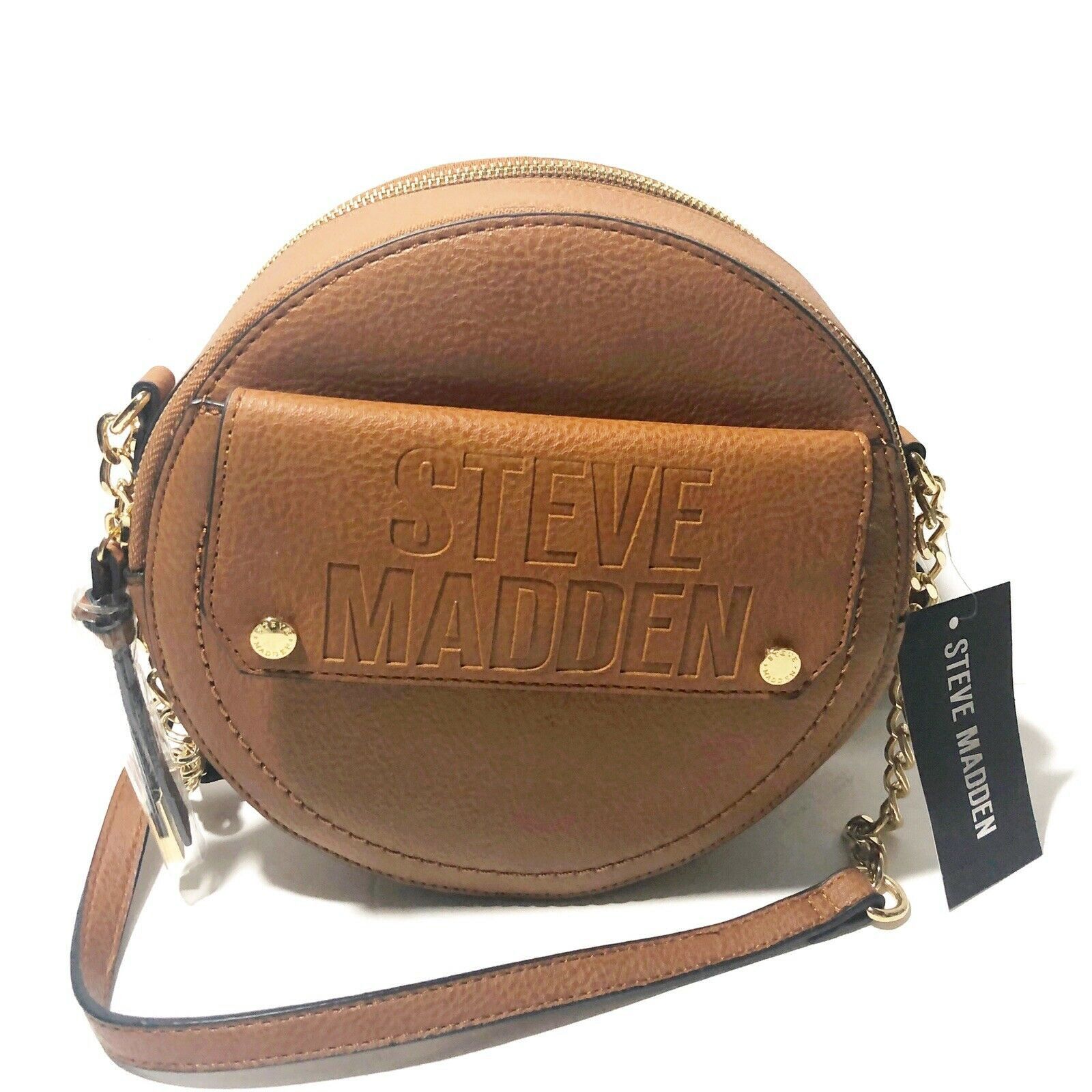 Steve Madden Steve Madden Round Crossbody Bag Tan Cognac New