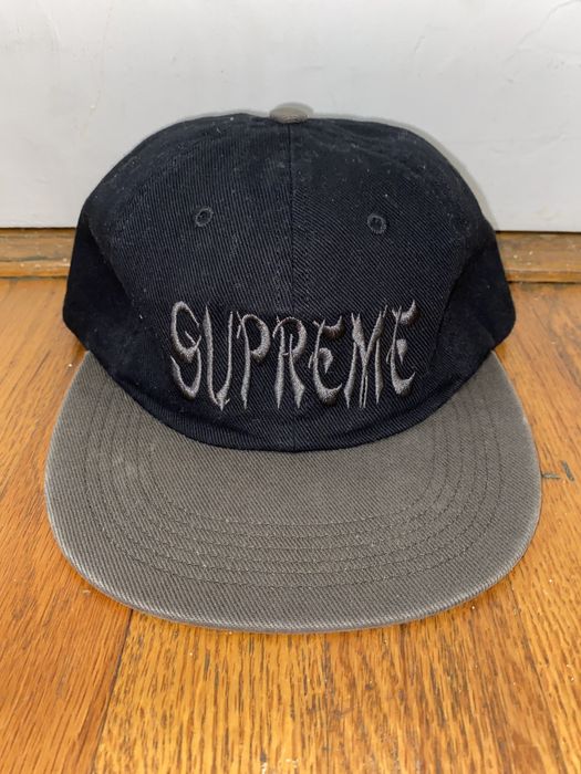 Supreme Supreme Shaolin Logo Corduroy 6 Panel Hat Cap Black Box