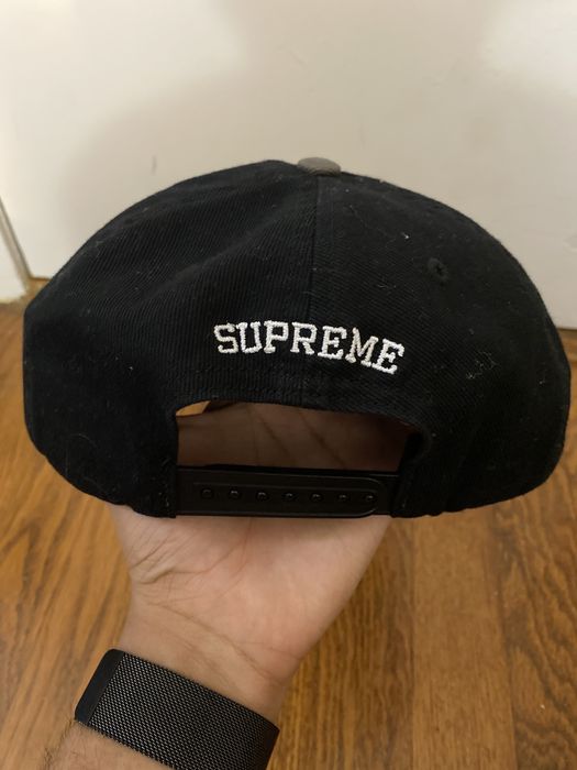 Supreme Supreme Shaolin Logo Corduroy 6 Panel Hat Cap Black Box