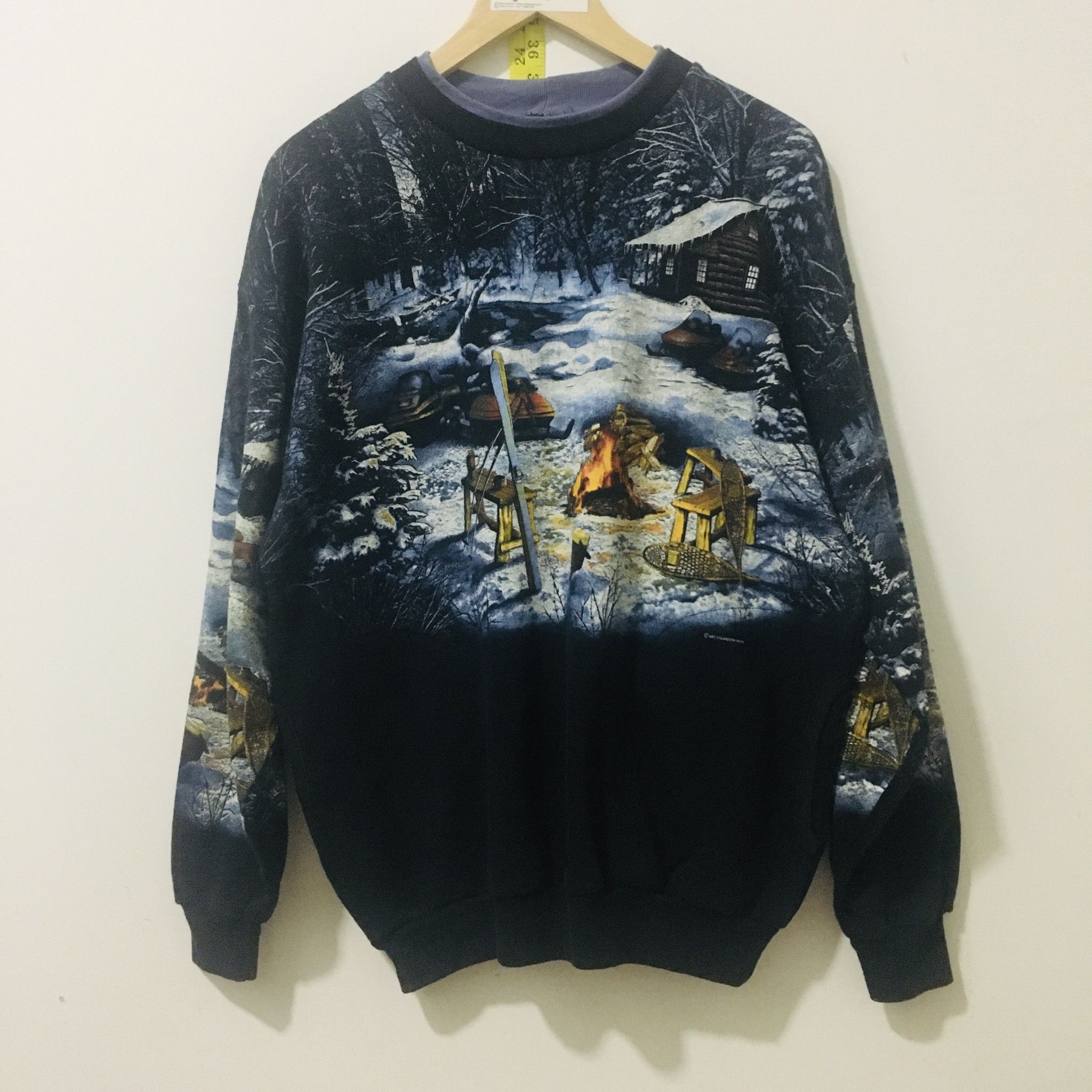 Vintage 90s shops Gerald Works Full Print Art Sweatshirt/Size M/Mix Colour/Streetwear/Made In Taiwan/Artist/Abstract