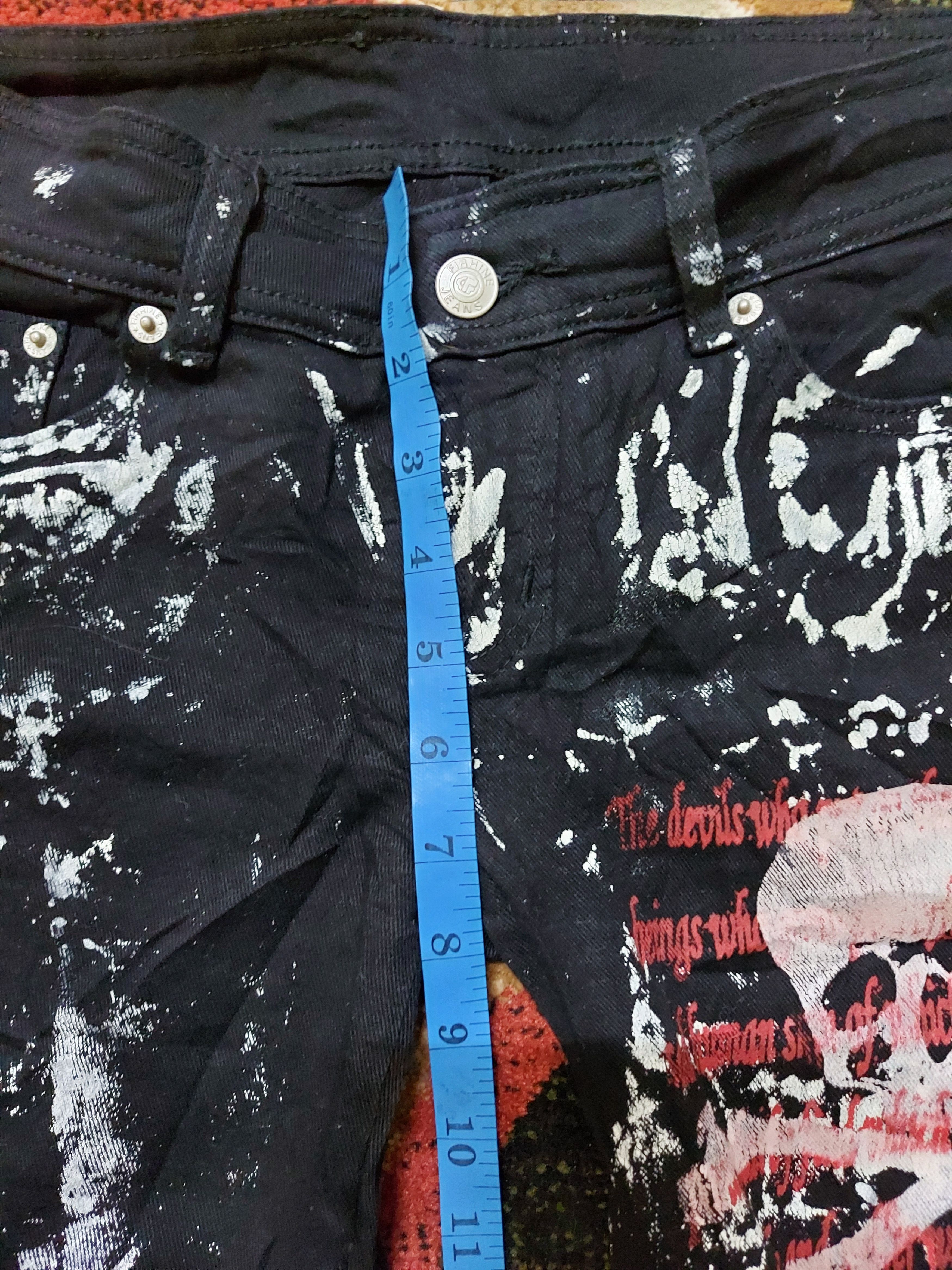 Other (J184) Firhine jeans - painter skuul design Size US 29 - 9 Thumbnail
