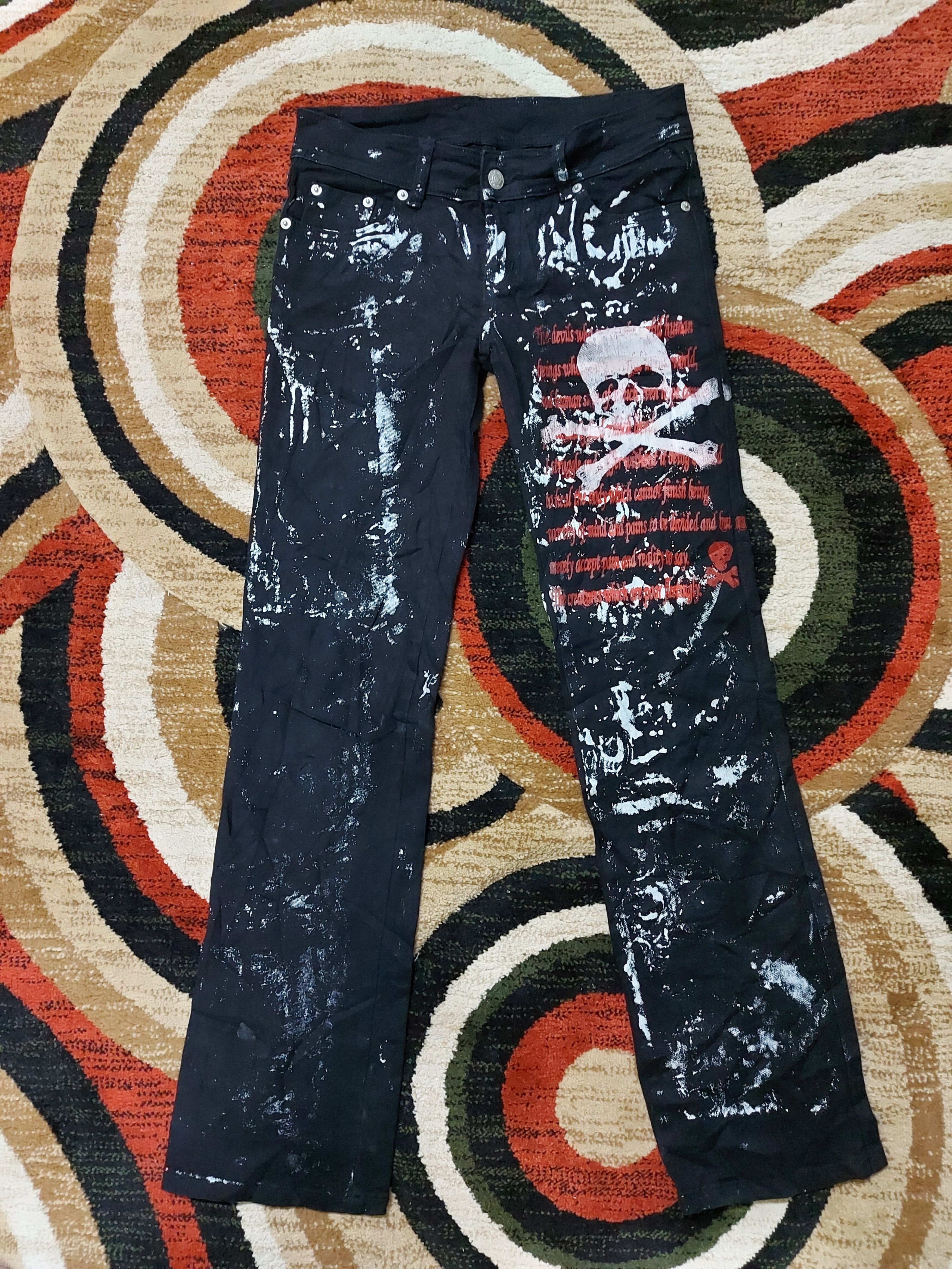 Other (J184) Firhine jeans - painter skuul design Size US 29 - 1 Thumbnail