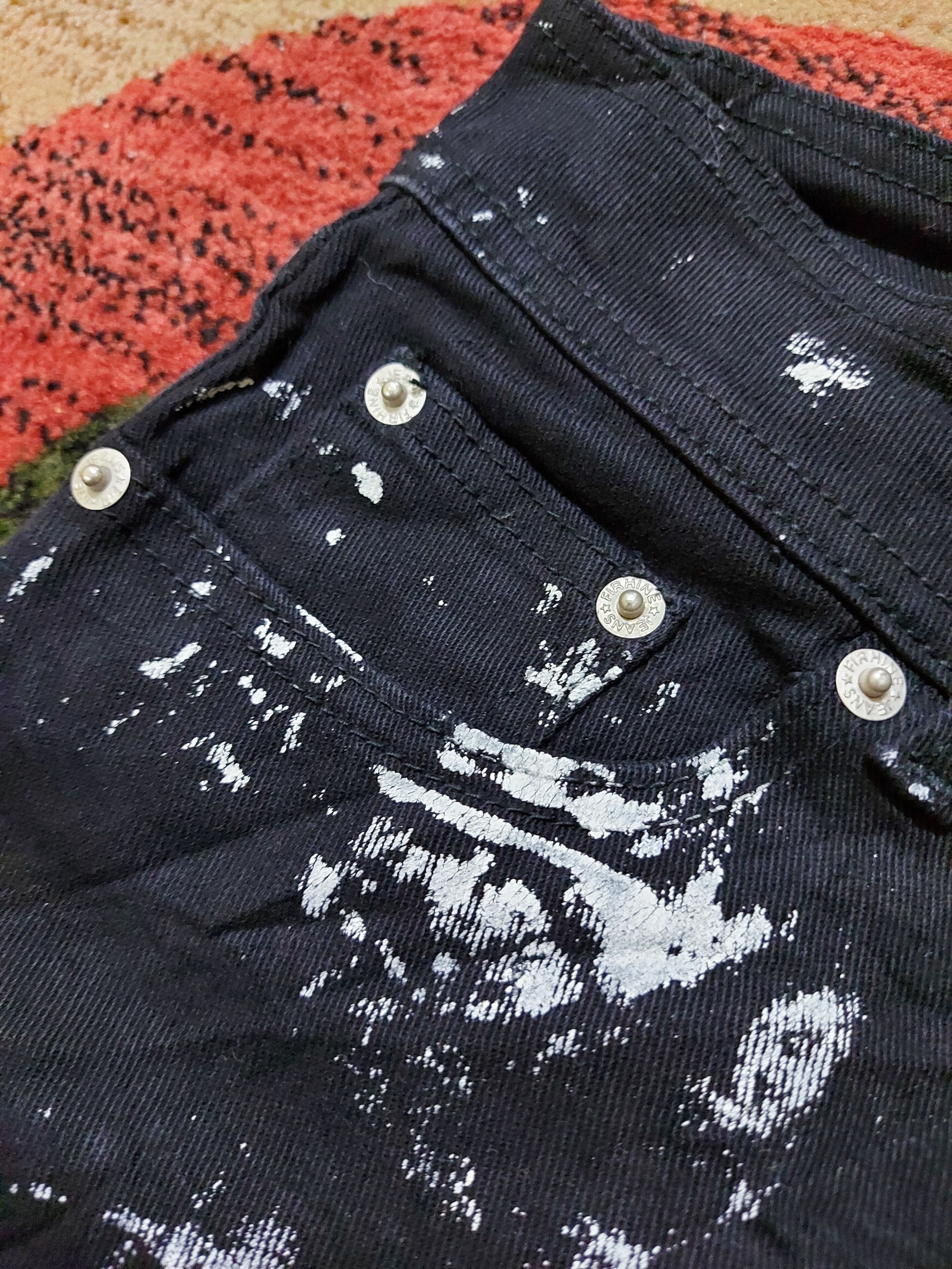 Other (J184) Firhine jeans - painter skuul design Size US 29 - 6 Thumbnail