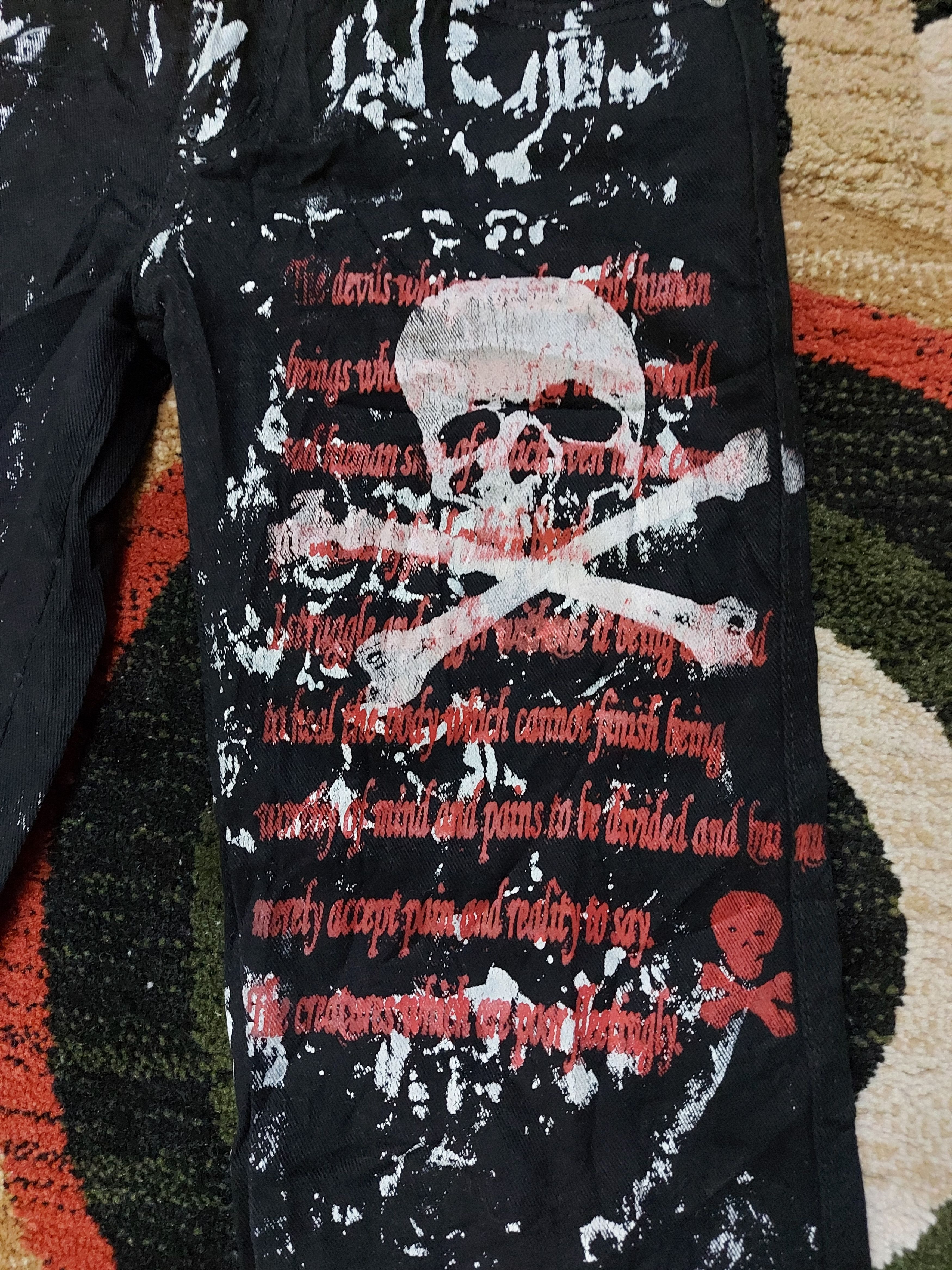 Other (J184) Firhine jeans - painter skuul design Size US 29 - 2 Thumbnail