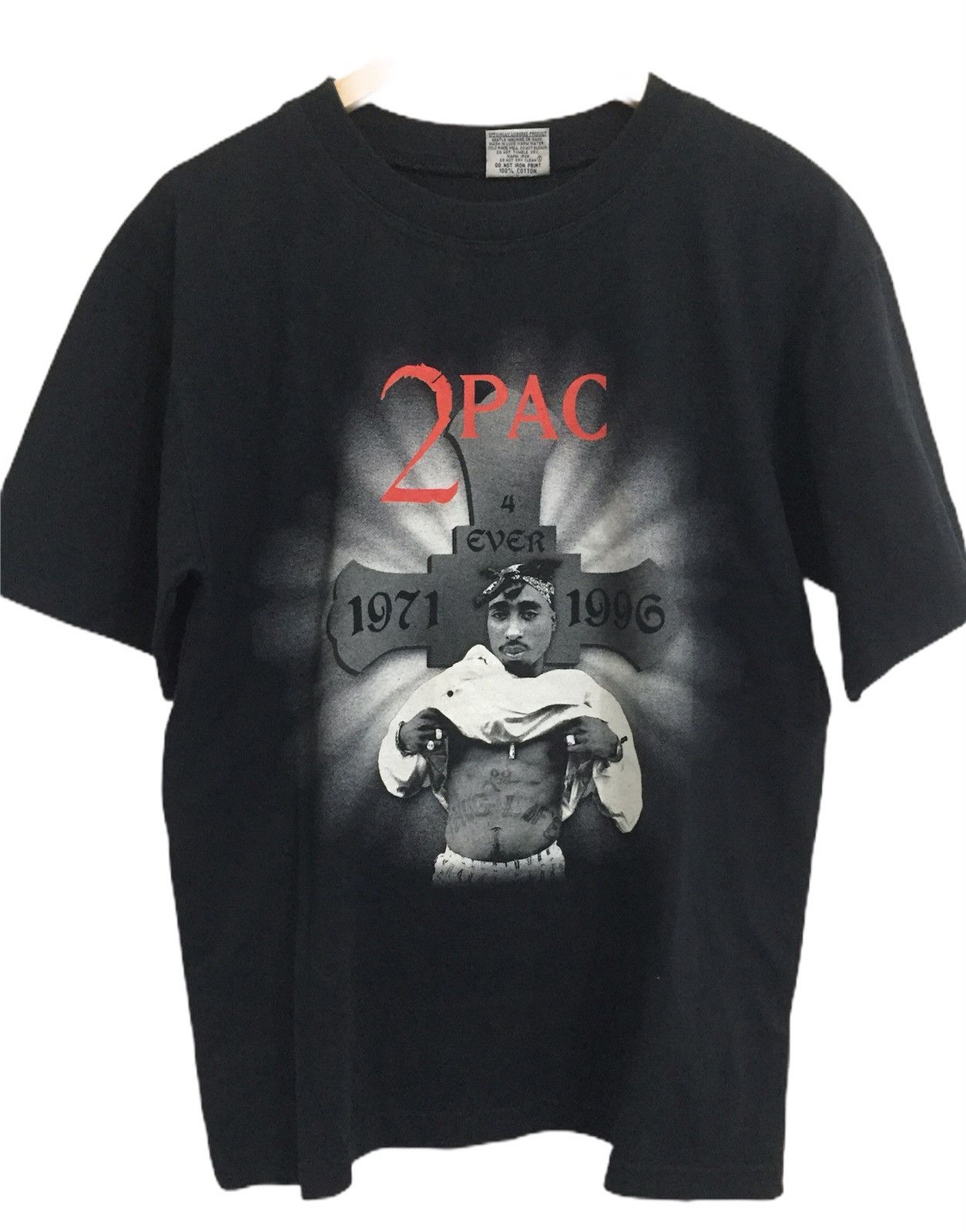 Rap Tees Vintage 90’s 1996 Tupac Shakur Raptees Size S Fit M/L Size US S / EU 44-46 / 1 - 1 Thumbnail