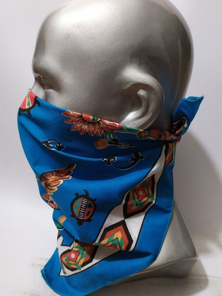 Vintage Nice Navajo Bandana Handkerchief Bandana Masked Size ONE SIZE - 2 Thumbnail