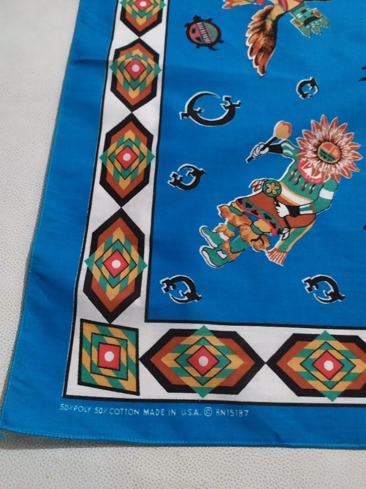 Vintage Nice Navajo Bandana Handkerchief Bandana Masked Size ONE SIZE - 11 Thumbnail