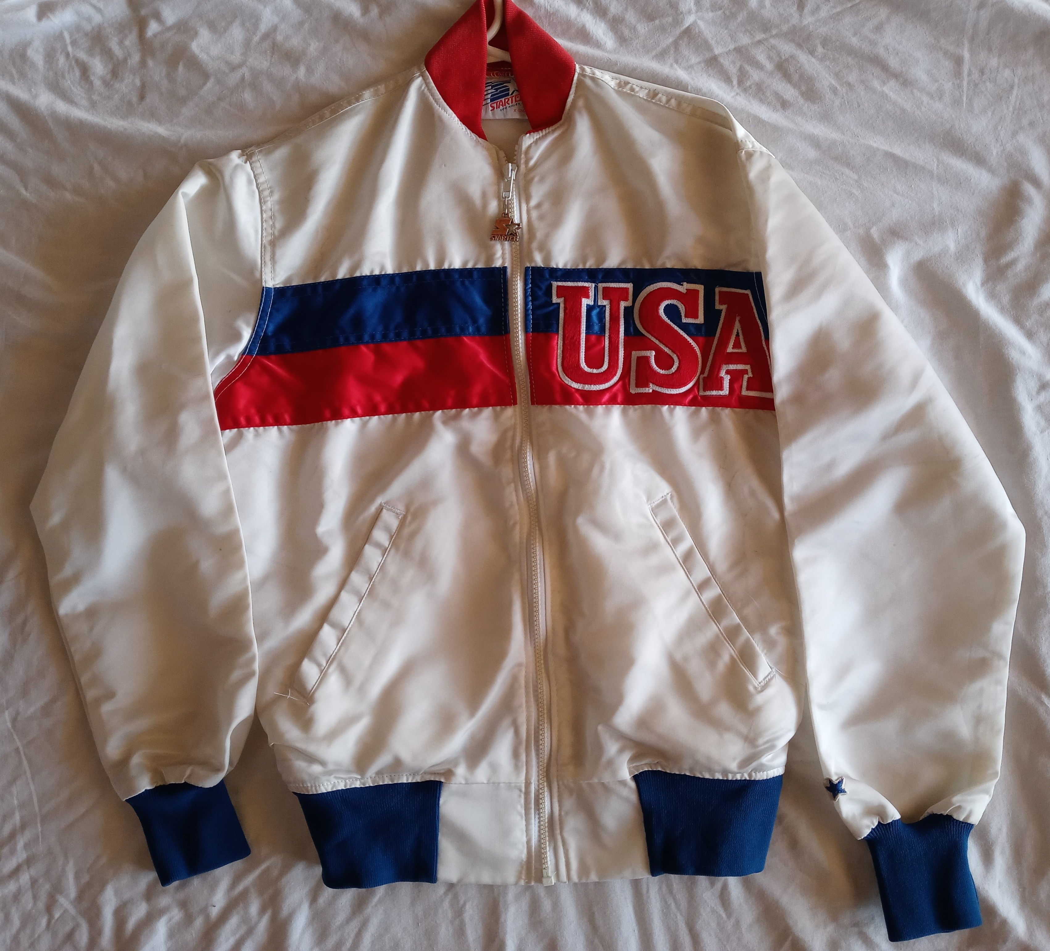 Vintage Vintage 1980s Starter Team USA Olympic White Track Jacket | Grailed