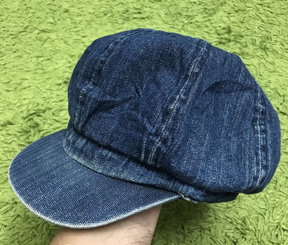 Vtg Unknown Newsboy Denim Hat Japanese Brand like Kapital