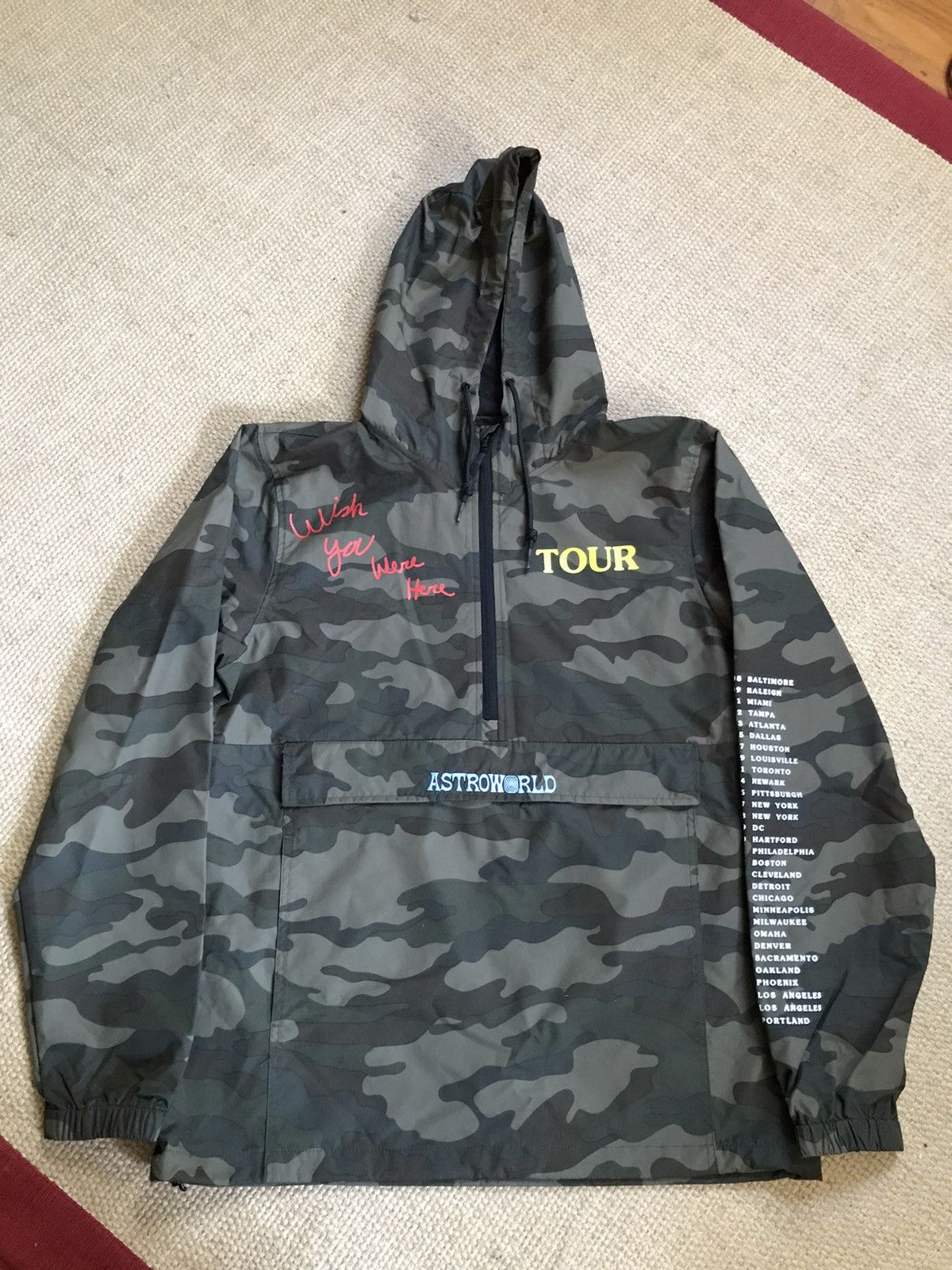 Travis Scott Travis Scott Astroworld Camouflage Anorak Rain Jacket