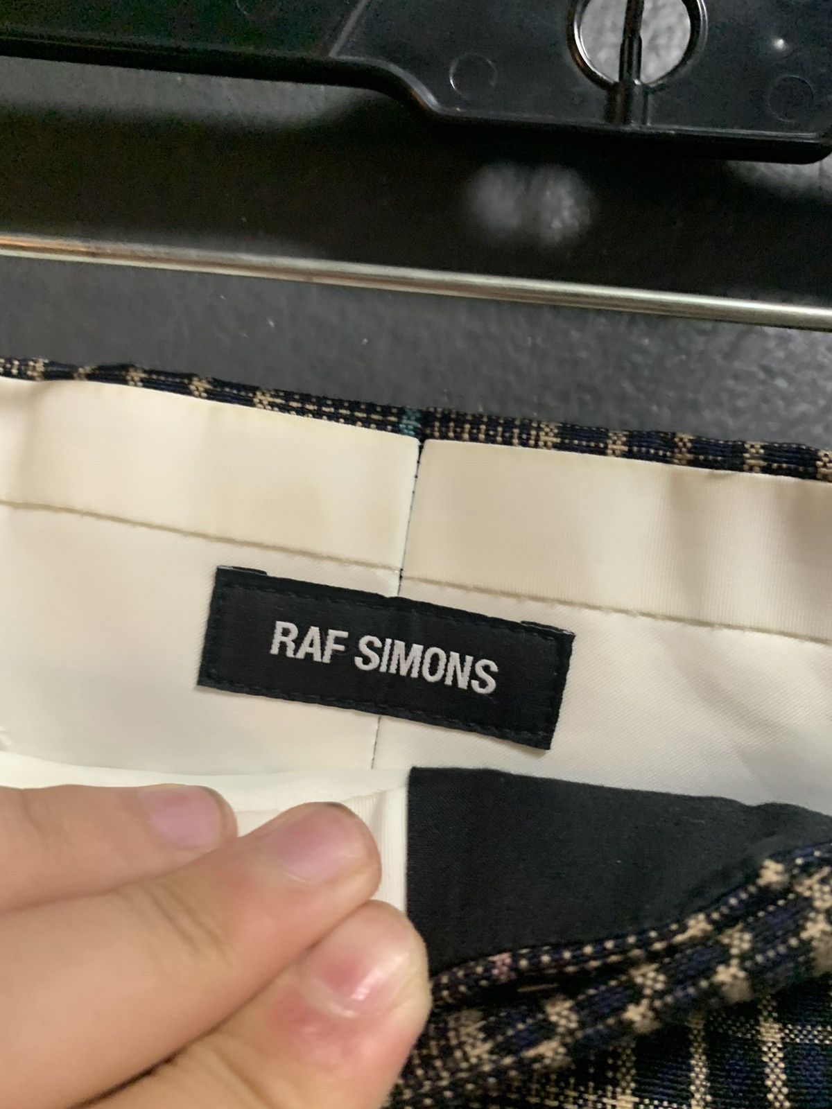 Raf Simons space Velcro pocket trousers plaid trousers sz small Size US 30 / EU 46 - 2 Thumbnail