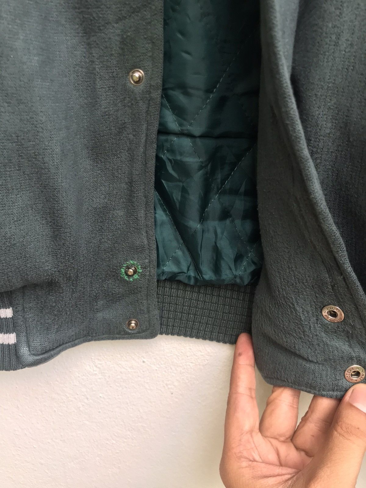 Trussardi Vintage Made in Italy Trussardi Fleece Varsity Jacket Size US XL / EU 56 / 4 - 14 Thumbnail