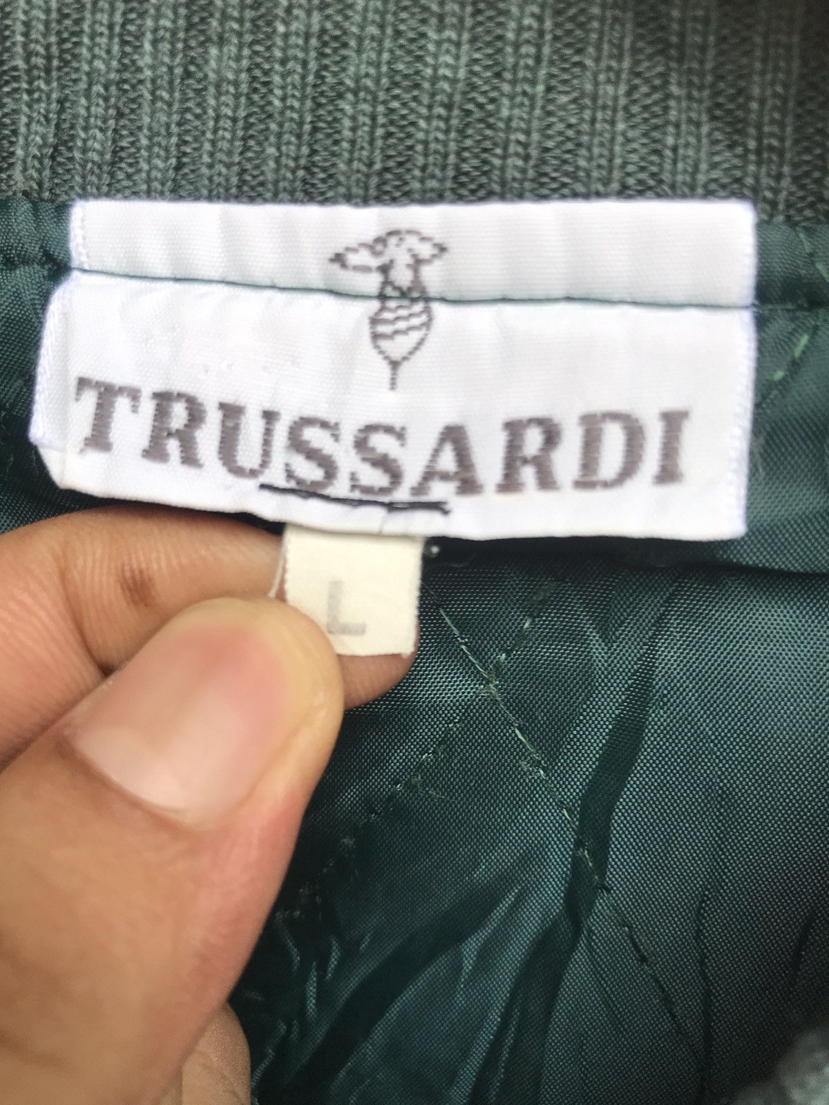 Trussardi Vintage Made in Italy Trussardi Fleece Varsity Jacket Size US XL / EU 56 / 4 - 8 Thumbnail