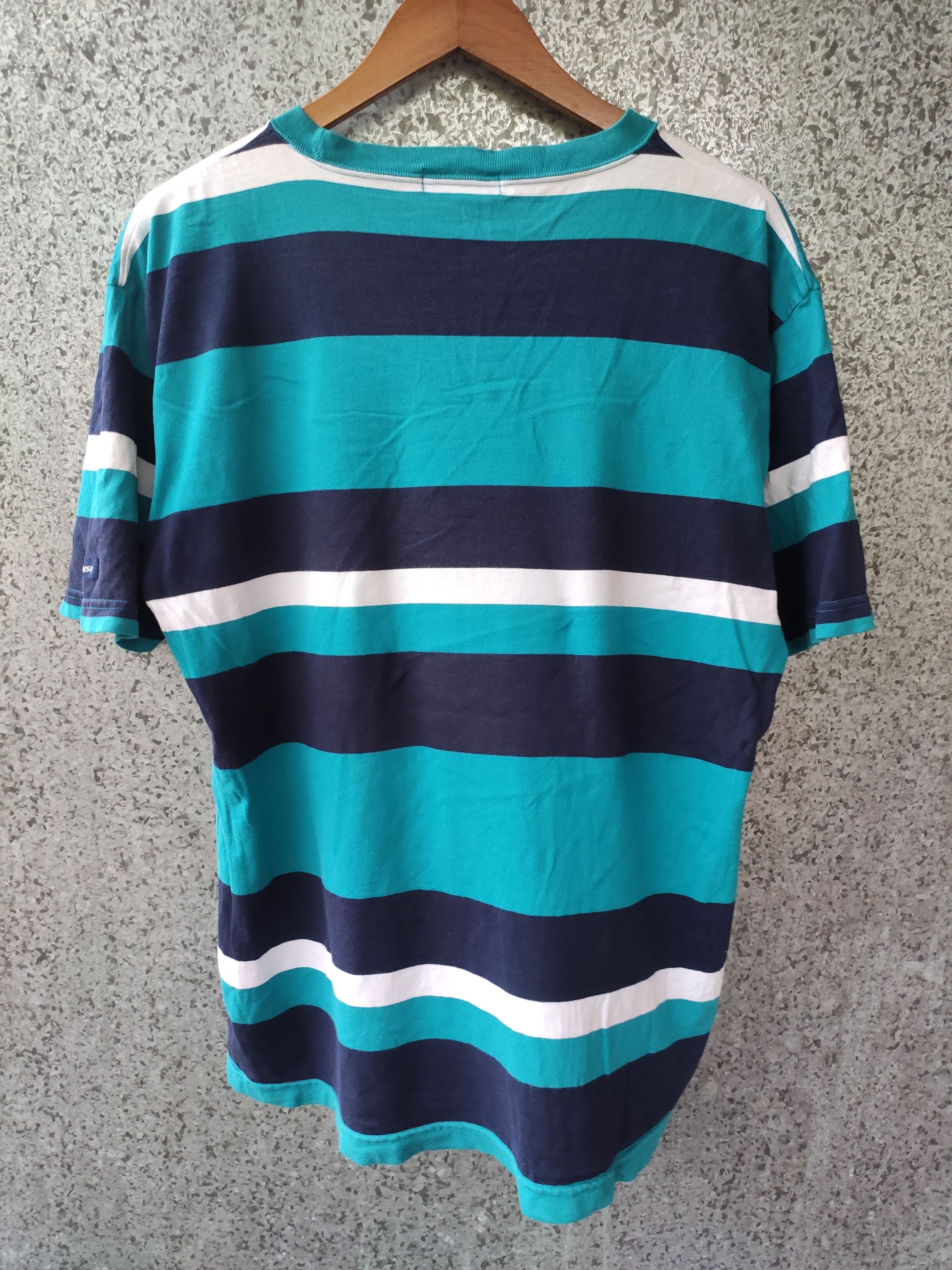 Japanese Brand 🔥 Leyton House stripes t shirt single pocket Size US L / EU 52-54 / 3 - 3 Thumbnail