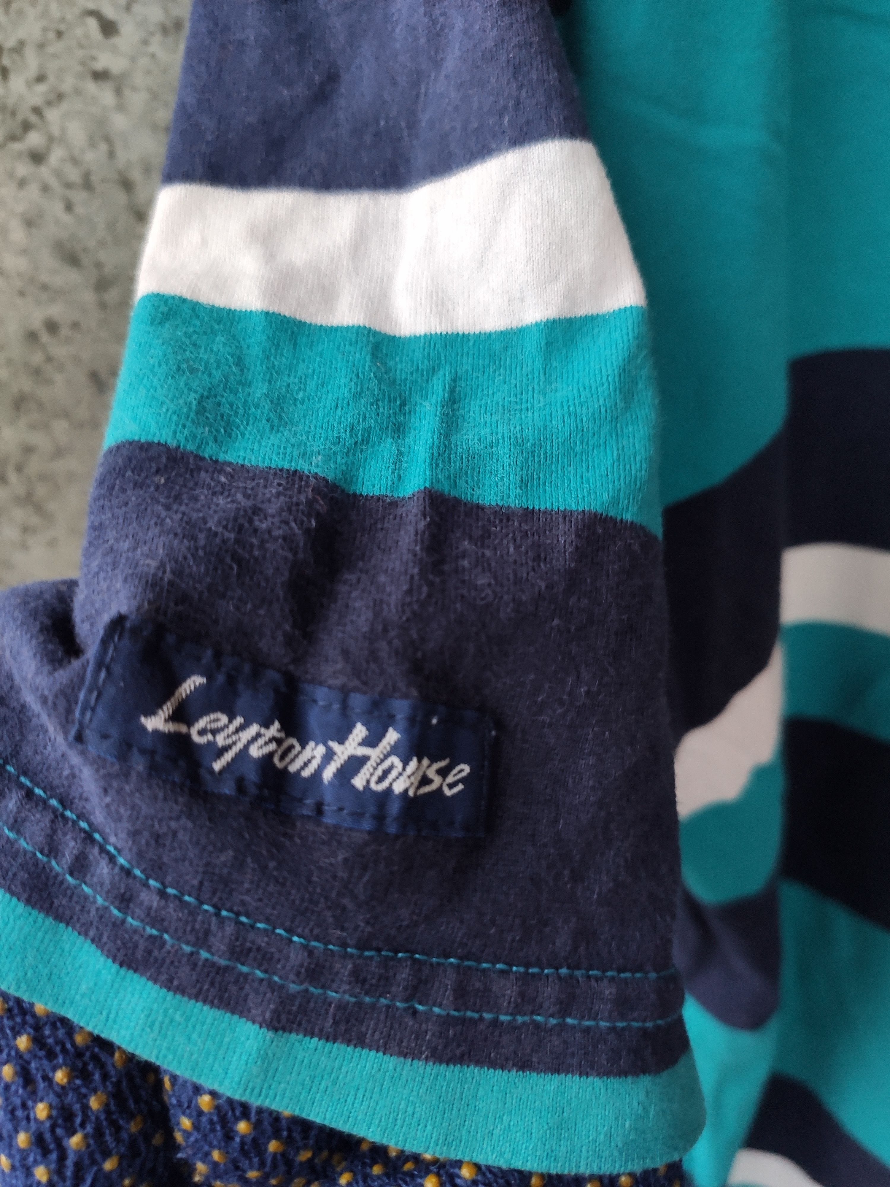 Japanese Brand 🔥 Leyton House stripes t shirt single pocket Size US L / EU 52-54 / 3 - 4 Thumbnail