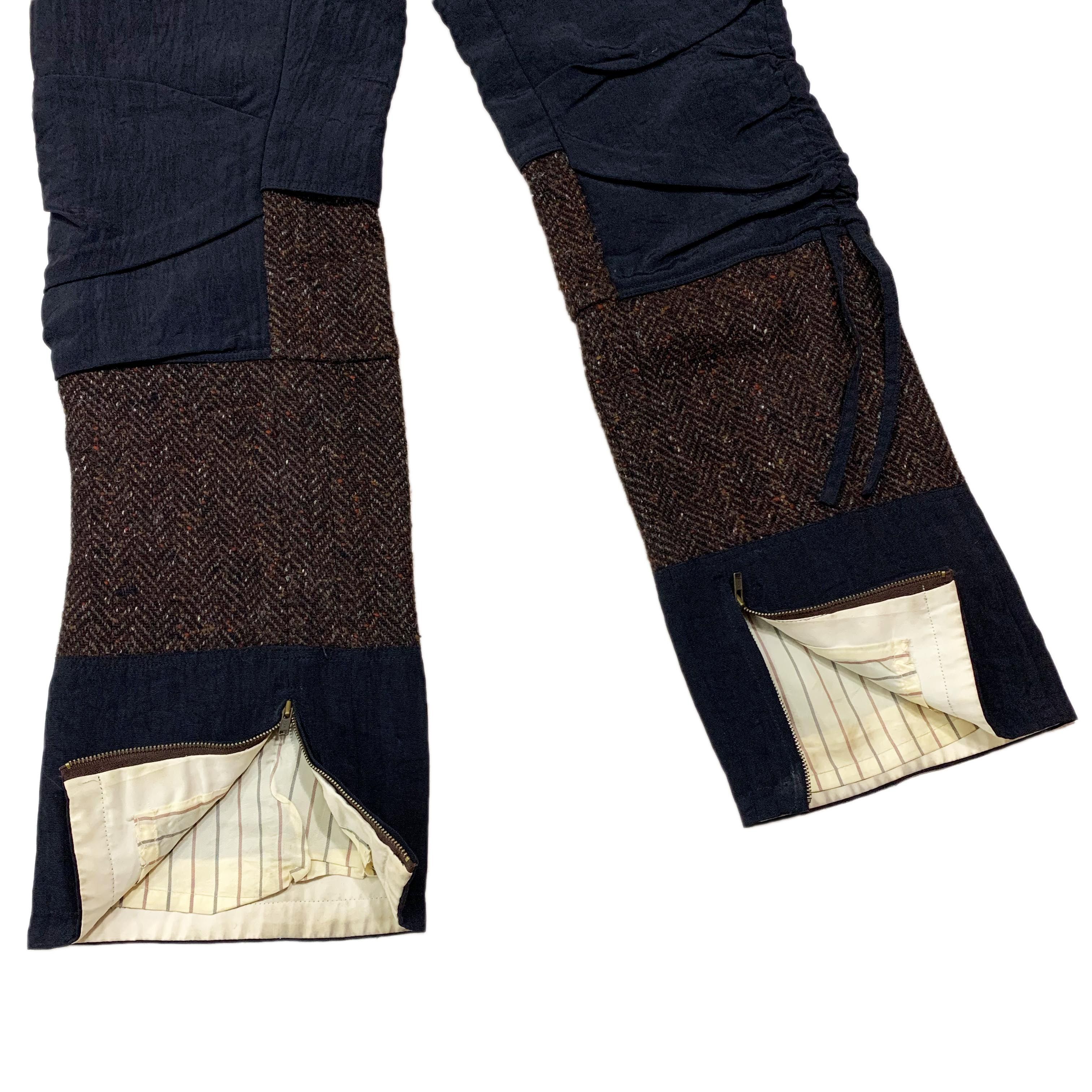 20471120 AW98 Patchwork Wool Pants Size US 28 / EU 44 - 3 Thumbnail