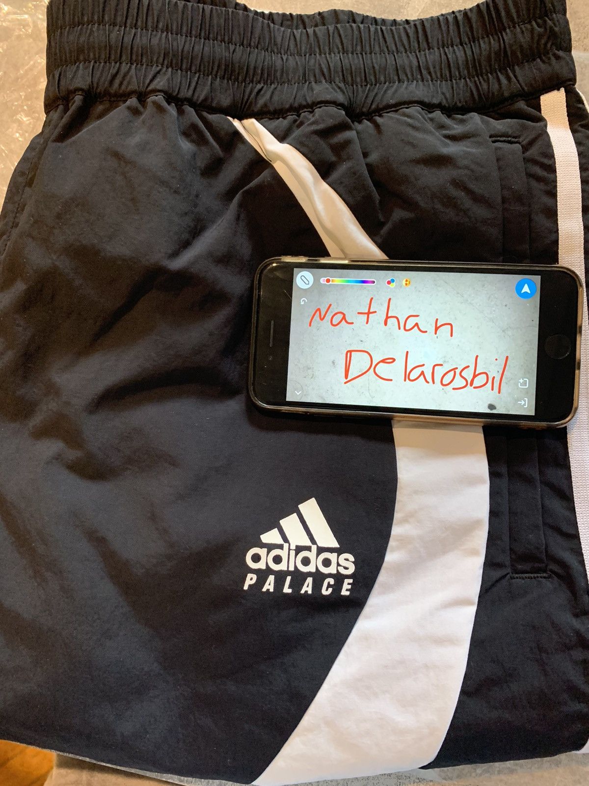 Adidas ADIDAS x PALACE SUNPAL SHORTS BLACK L | Grailed