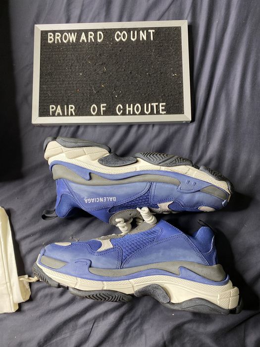 Balenciaga Balenciaga Triple S Navy | Grailed