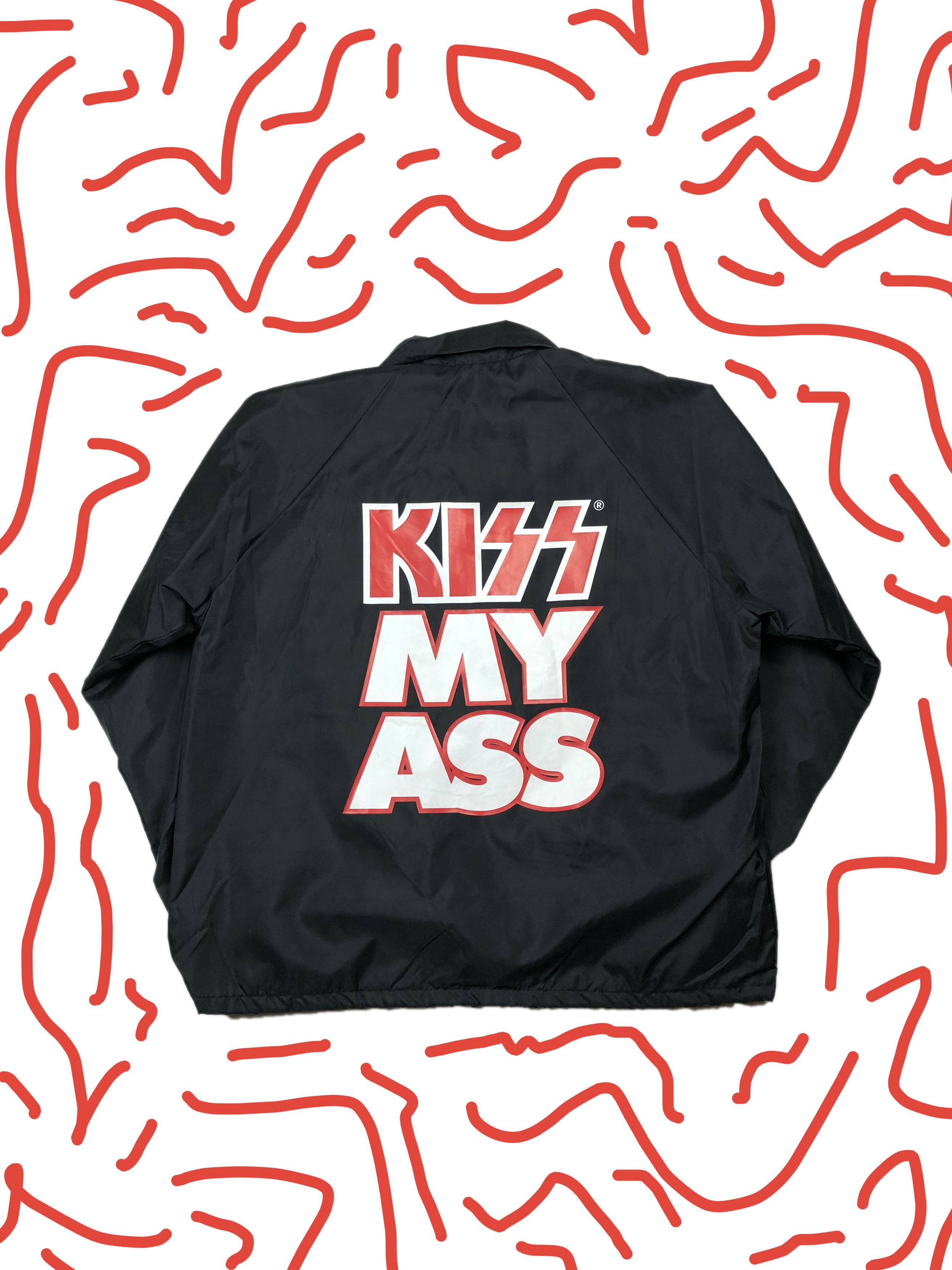 Vintage Vintage Kiss My Ass Coaches Jacket RARE Band Promo 90s | Grailed