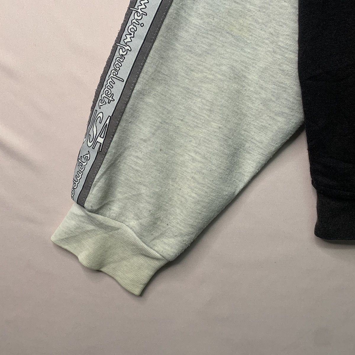 Champion × Vintage Vintage Champion Products Side Tape Sleeve Crewneck Sweater Size US L / EU 52-54 / 3 - 3 Thumbnail
