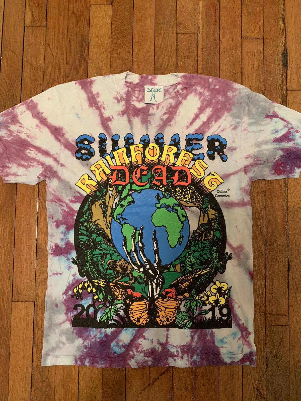 Online Ceramics Rare Rainforest Dead Climate Change Tie Dye T Shirt Size US M / EU 48-50 / 2 - 1 Thumbnail