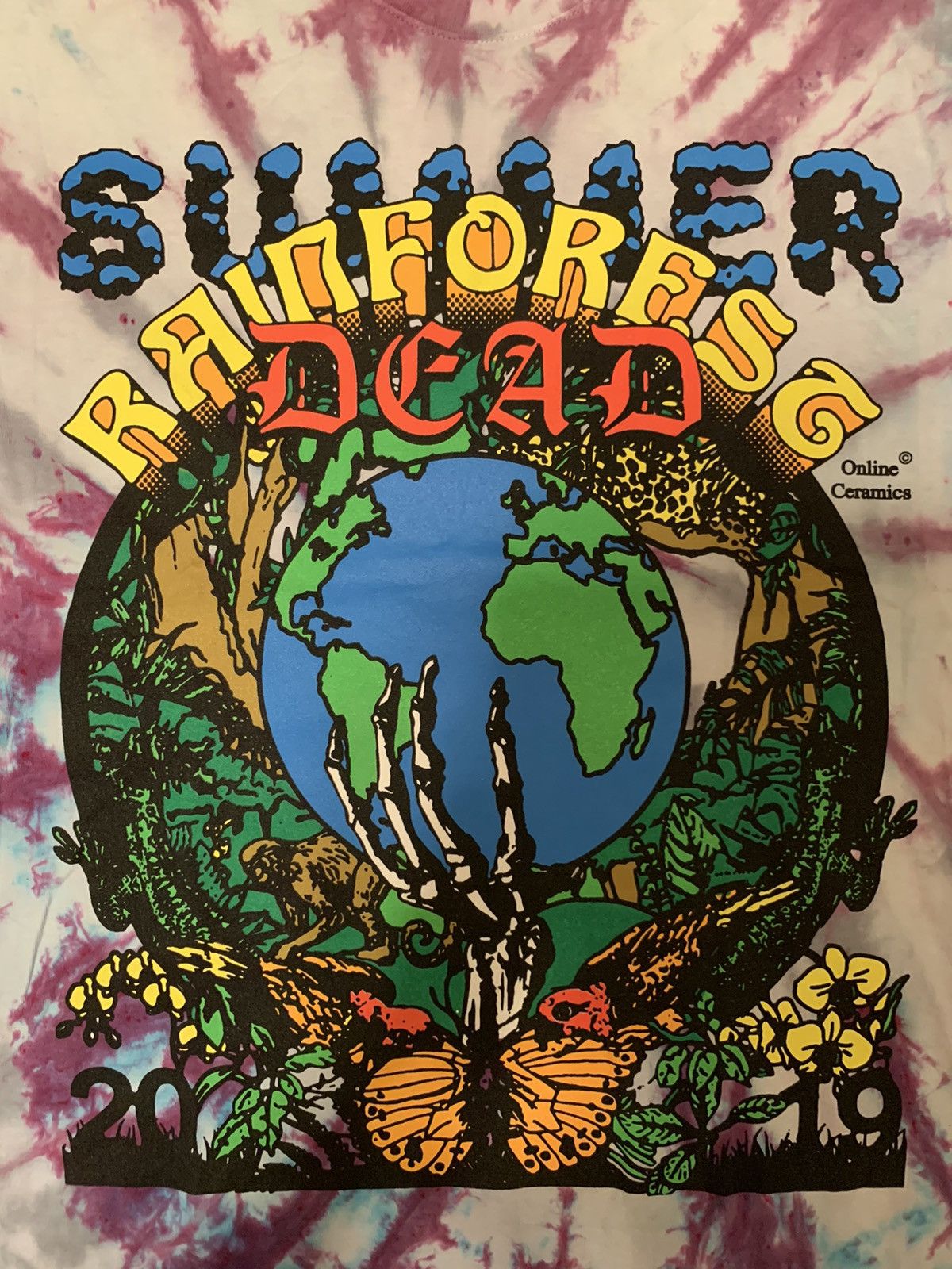 Online Ceramics Rare Rainforest Dead Climate Change Tie Dye T Shirt Size US M / EU 48-50 / 2 - 2 Thumbnail