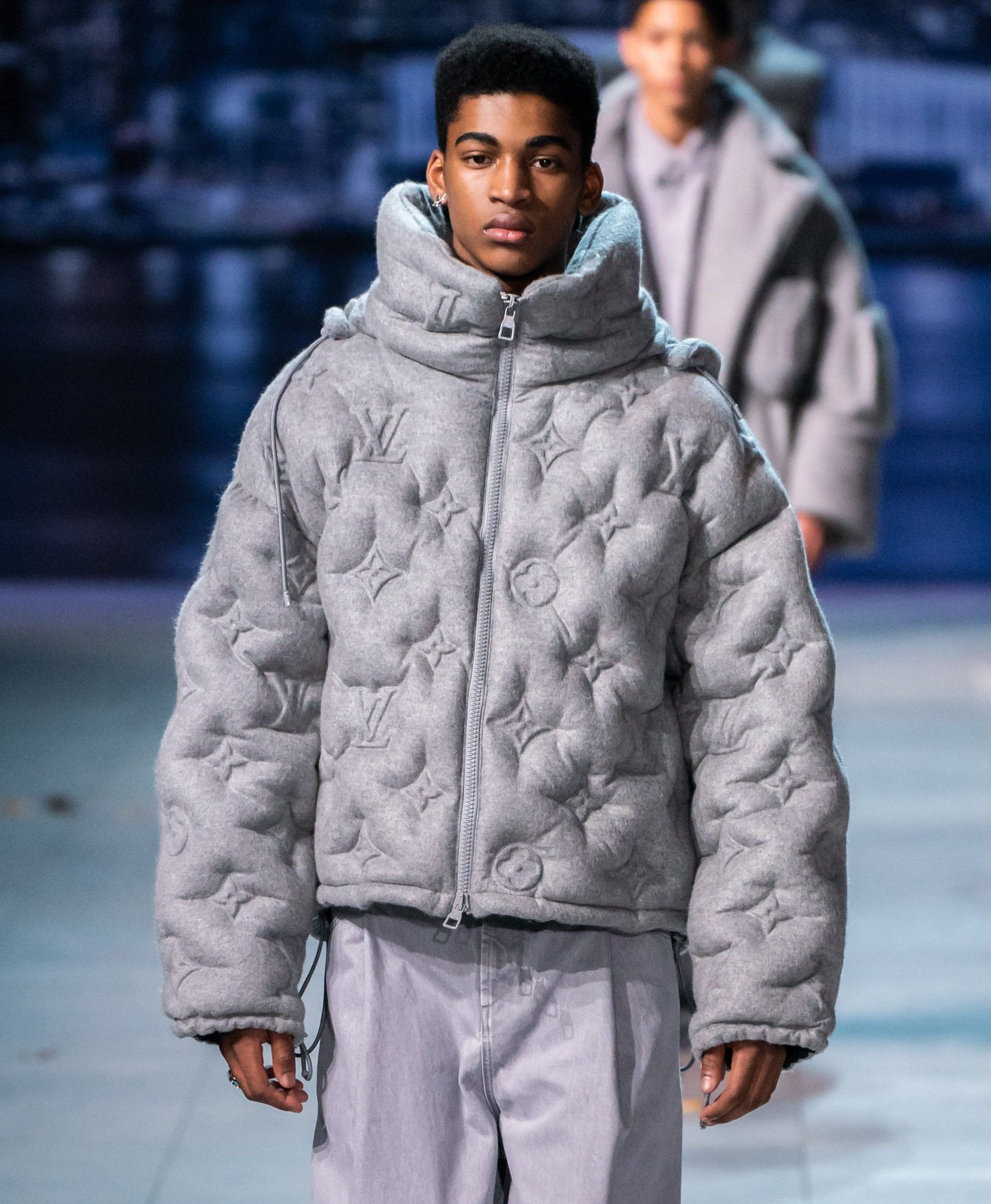 Louis Vuitton Grey Monogram 'boyhood' Puffer Jacket