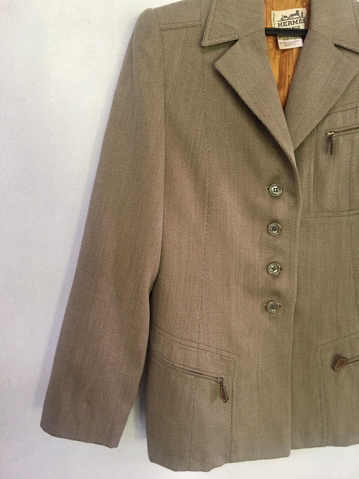 Designer × Hermes Hermes Paris Vintage Blazer Size M / US 6-8 / IT 42-44 - 4 Thumbnail