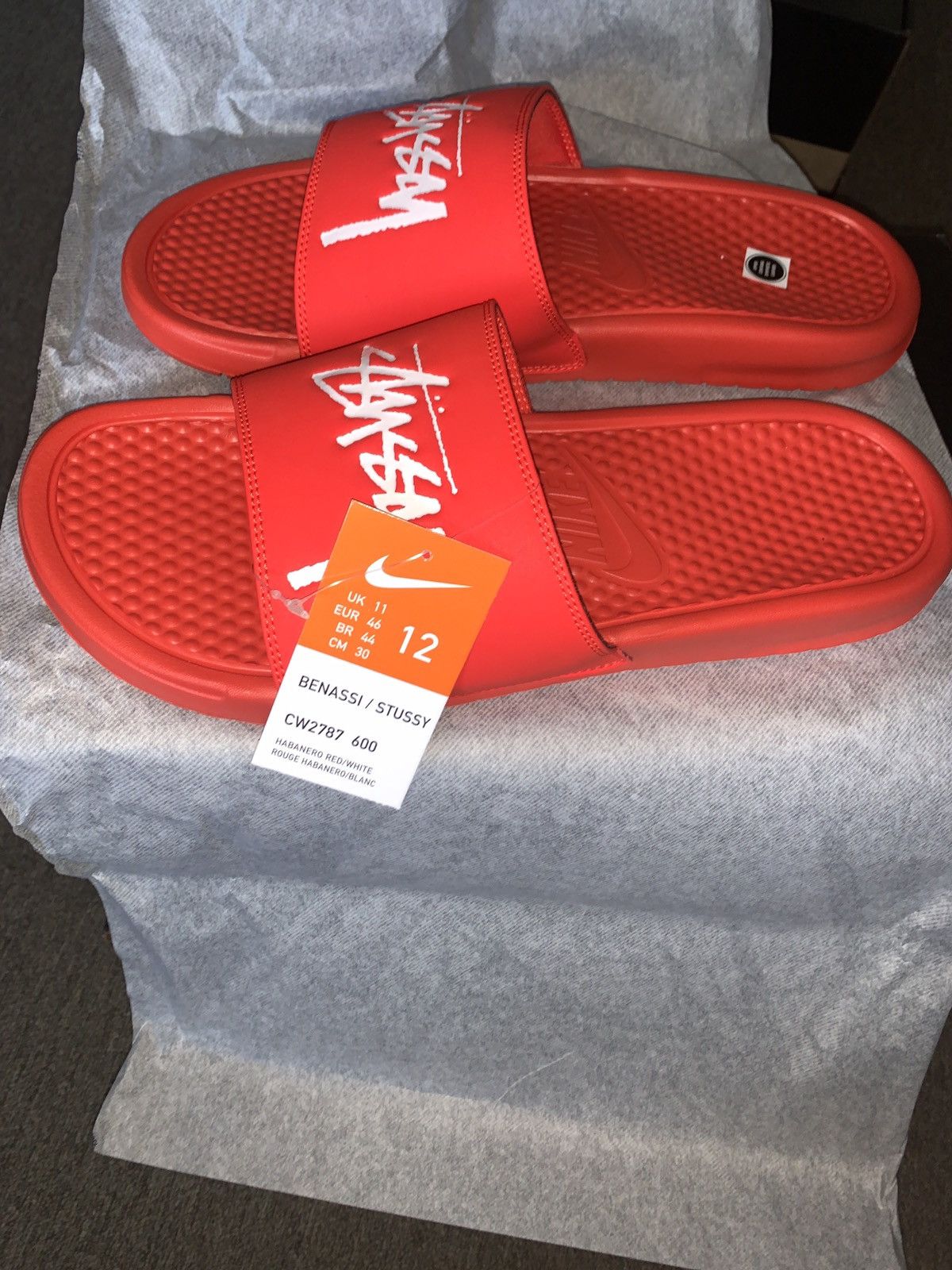 Habanero Red Nike Benassi Stussy Nike X Stussy Benassi Slide
