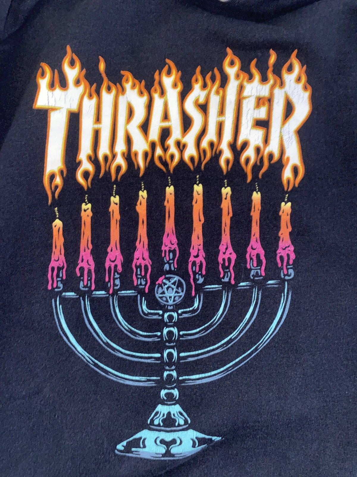 Thrasher candle hoodie shop