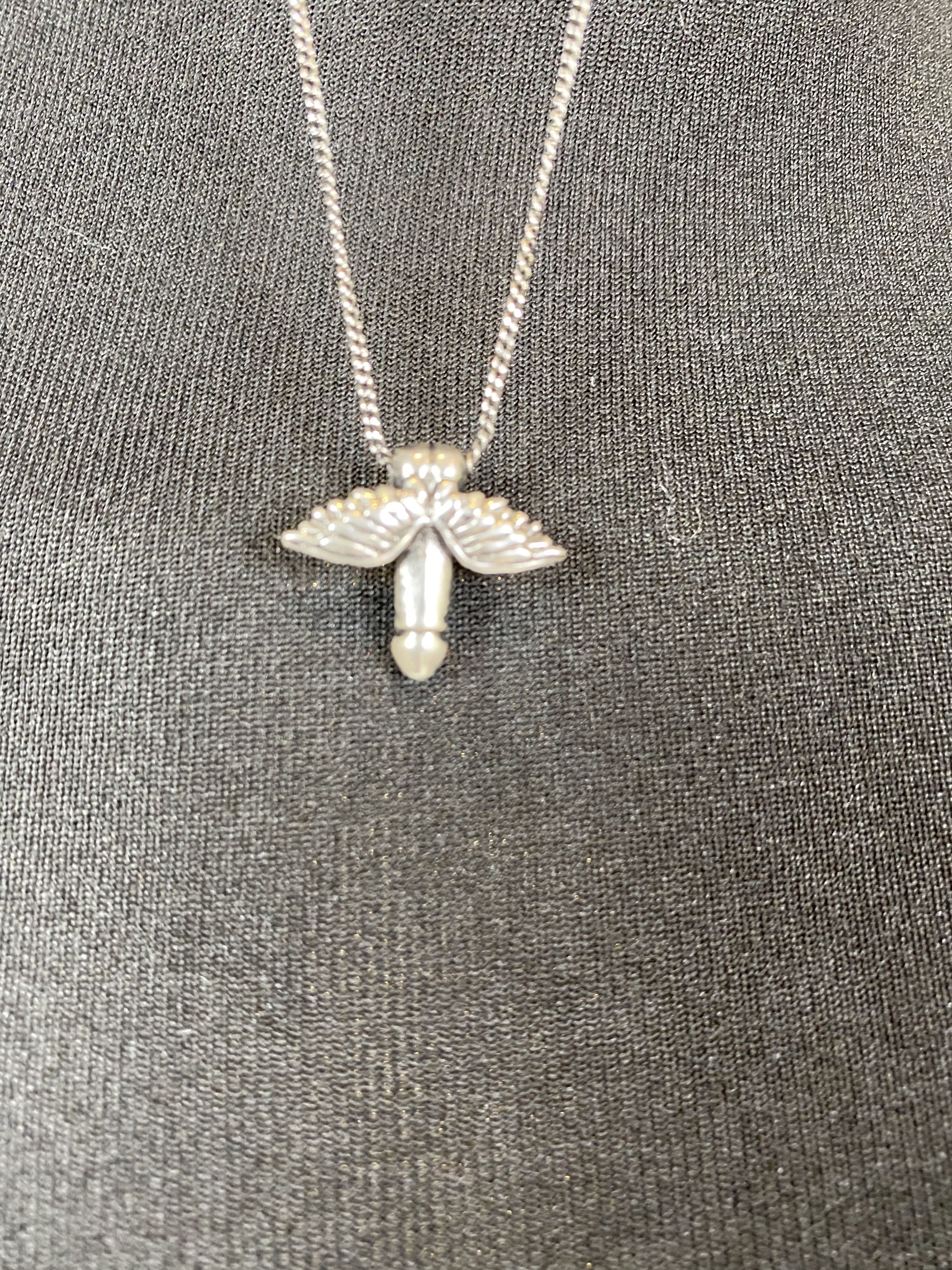 Saint Laurent Paris Saint Laurent Flying Penis Silver Necklace | Grailed