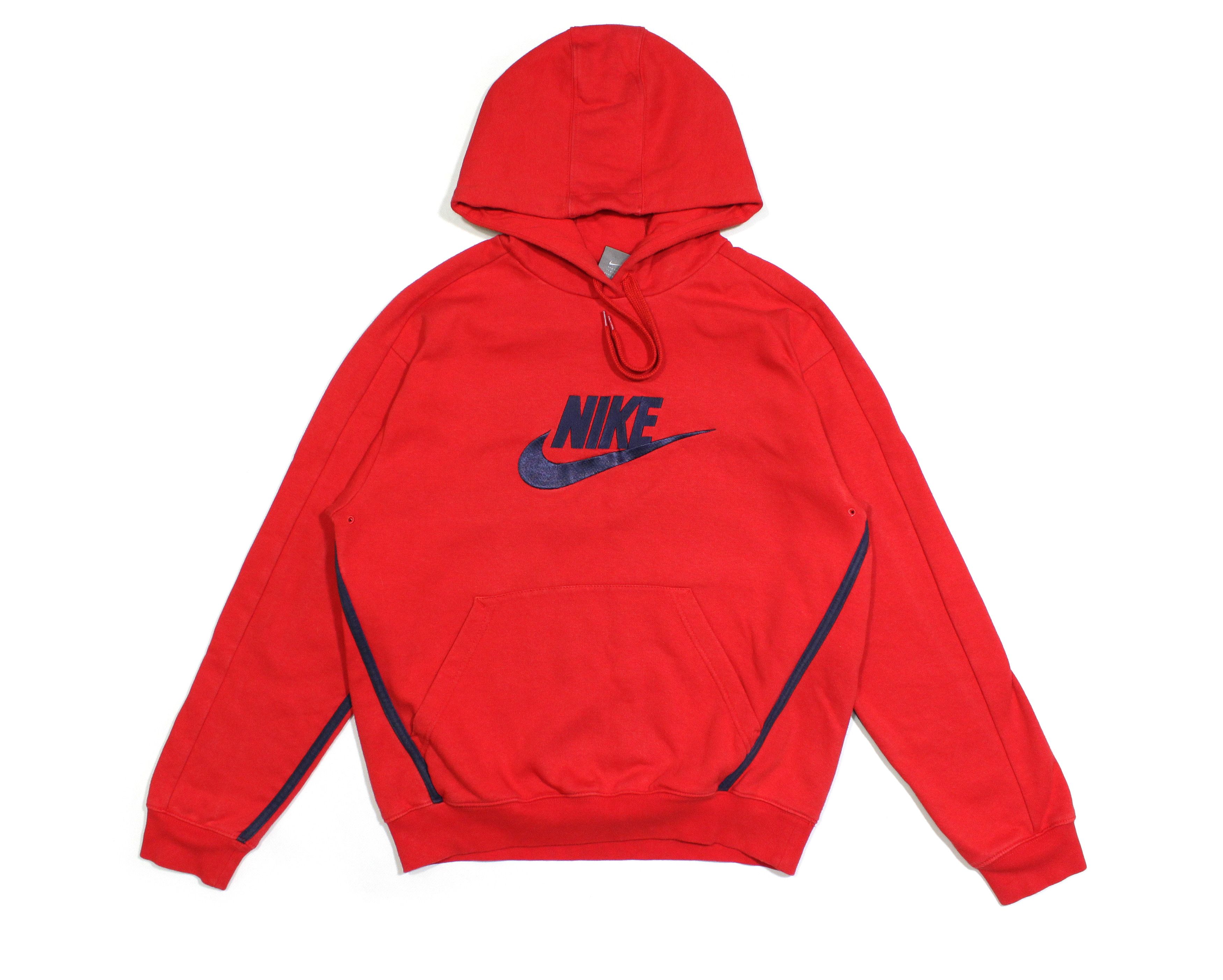 Nike 90S Big Swoosh Logo Embroidered Red Hoodie Size US S / EU 44-46 / 1 - 1 Thumbnail