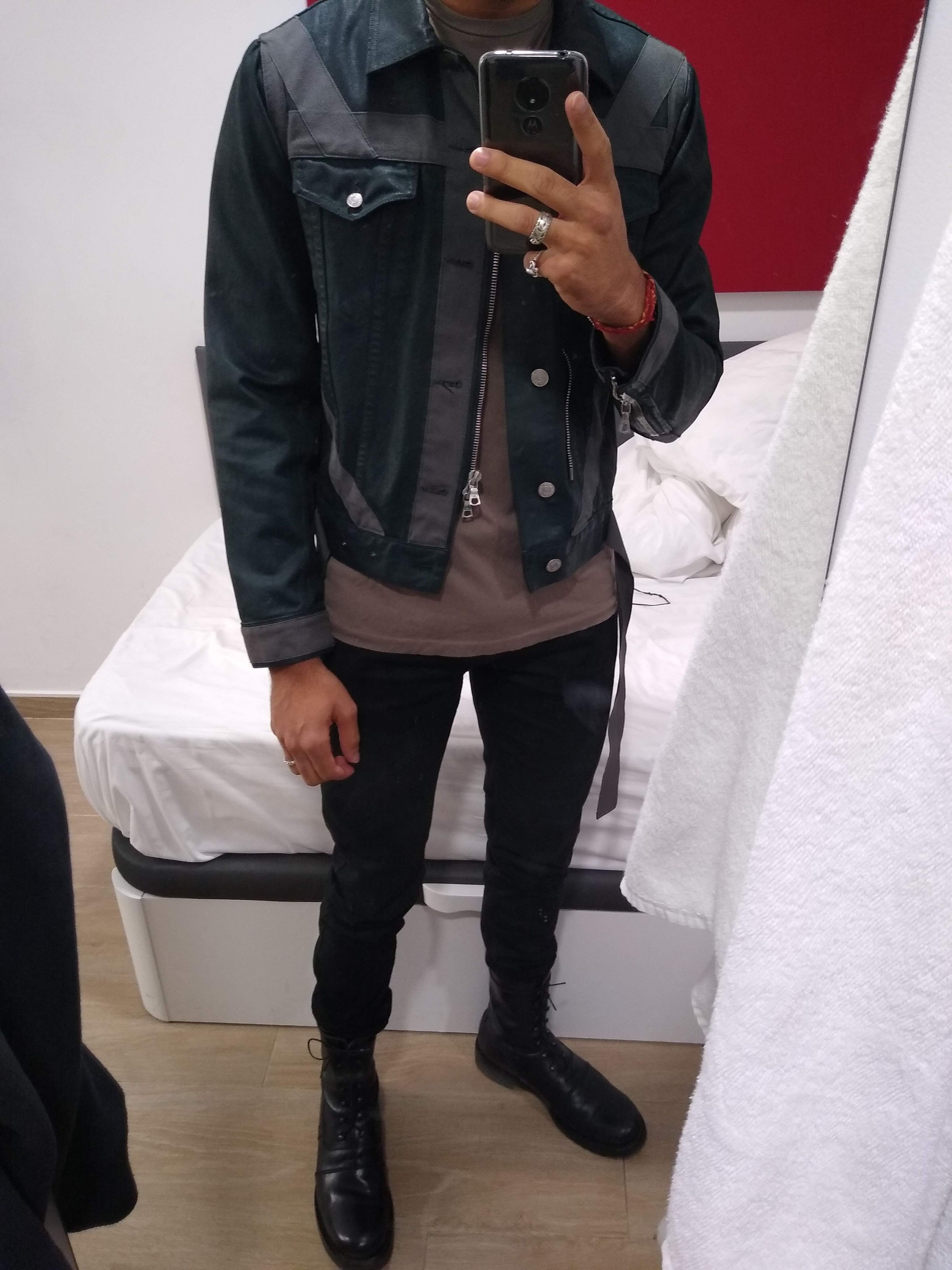 Dries Van Noten FW/AW 14 Waxed Denim Bondage Trucker Jacket | Grailed 