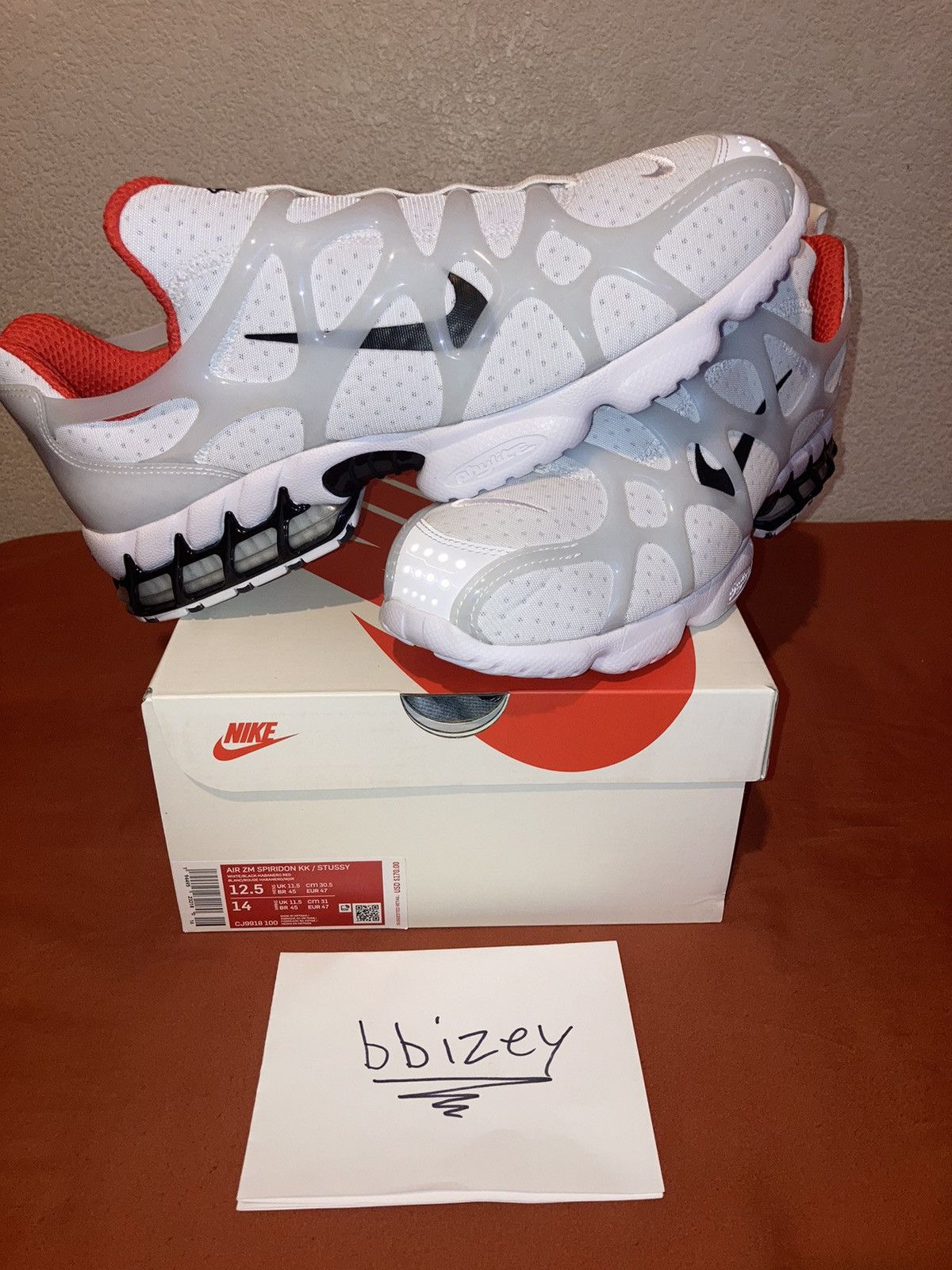 Stussy x Nike Air Kukini Spiridon Cage 2 White Size 12.5