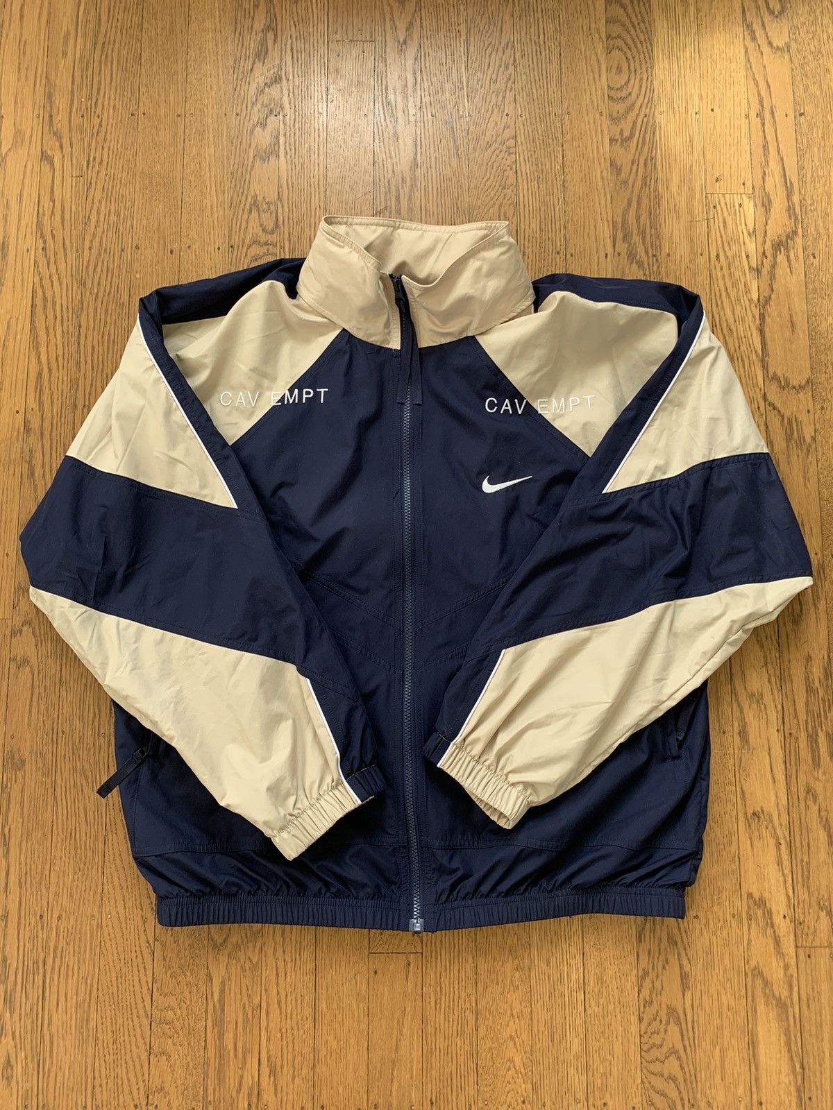 Cav Empt × Nike Nike x Cav Empt Track Jacket Navy/Tan Grailed