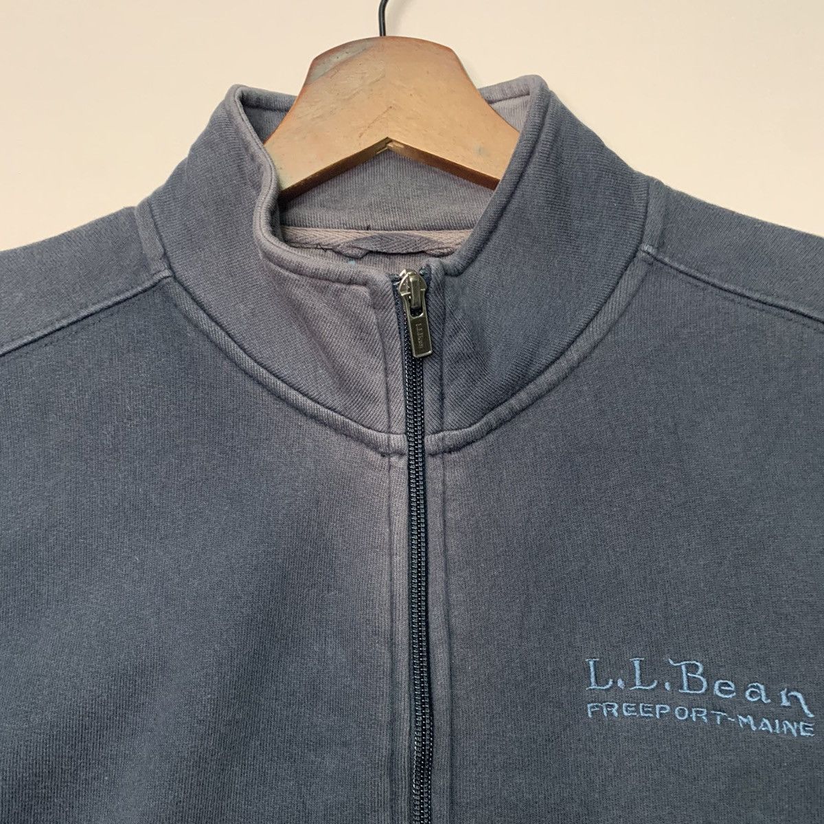 L.L. Bean × Vintage Vintage L.L.Bean ZipUps Sweater Faded Jacket Small Regular Size US S / EU 44-46 / 1 - 3 Thumbnail