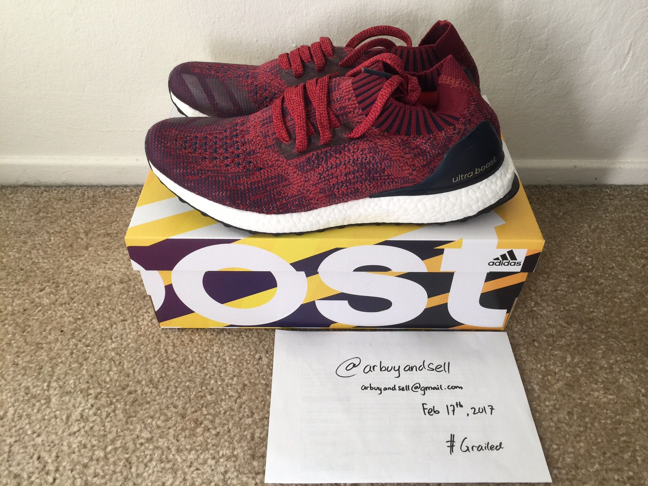 Footwear Adidas Ultra Boost Uncaged Maroon Adidas Ultra Boost