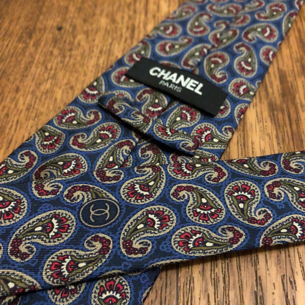 Chanel Chanel Very Rare Vintage 90s Silk Tie Logo Size ONE SIZE - 2 Preview