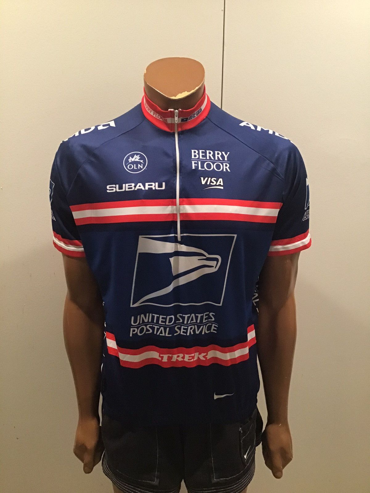 Nike × Vintage 2004 Nike Lance Armstrong USPS Trek 1/4 Zip Cycling Jersey Size US XL / EU 56 / 4 - 7 Thumbnail