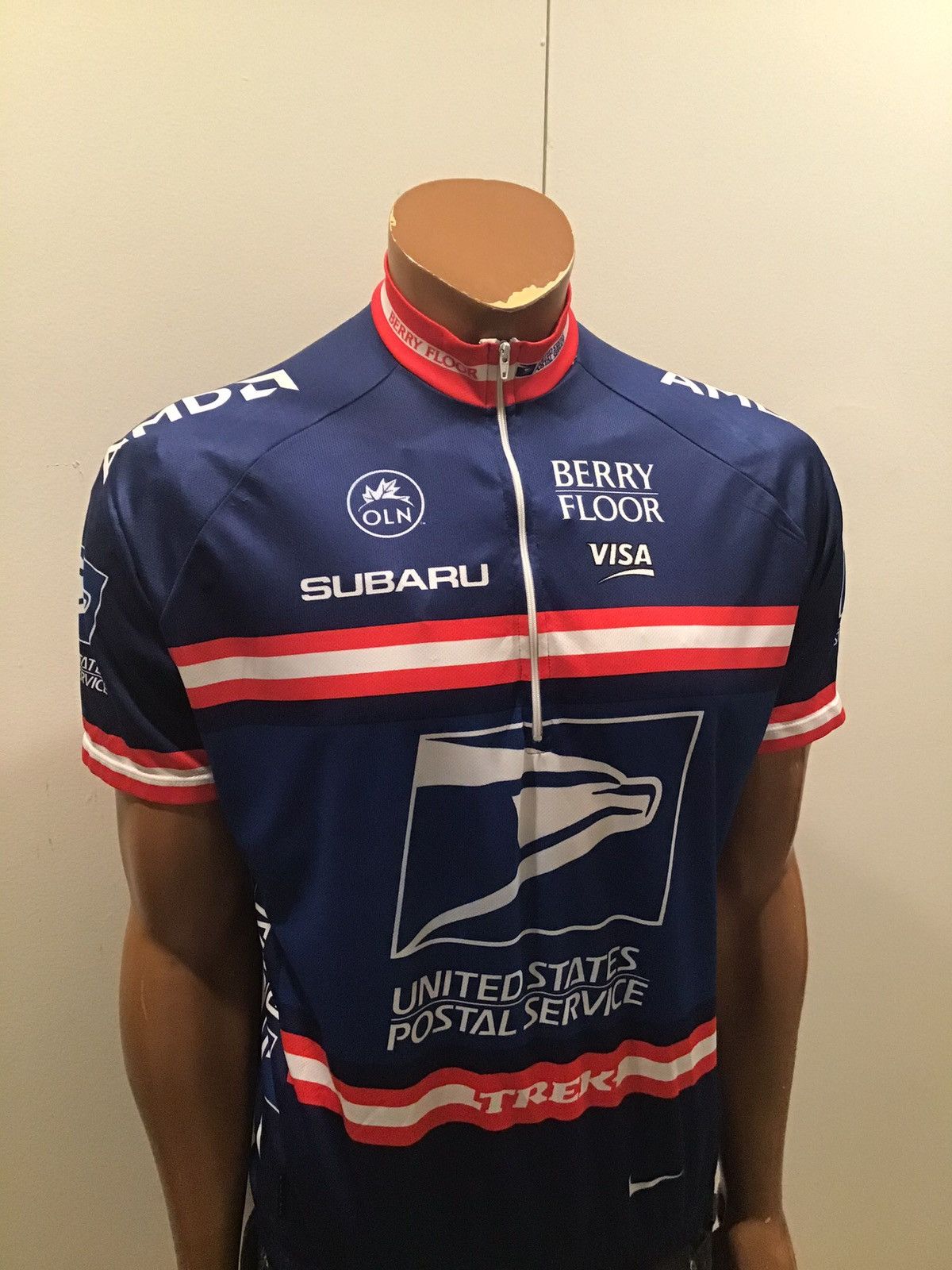 Nike × Vintage 2004 Nike Lance Armstrong USPS Trek 1/4 Zip Cycling Jersey Size US XL / EU 56 / 4 - 9 Thumbnail