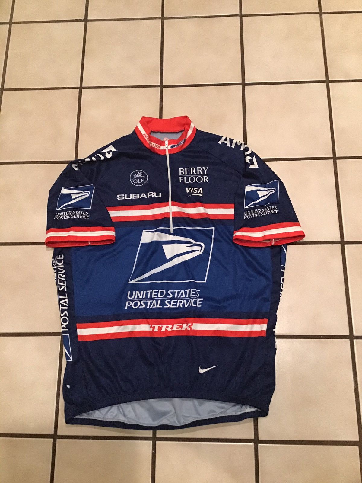 Nike × Vintage 2004 Nike Lance Armstrong USPS Trek 1/4 Zip Cycling Jersey Size US XL / EU 56 / 4 - 11 Thumbnail