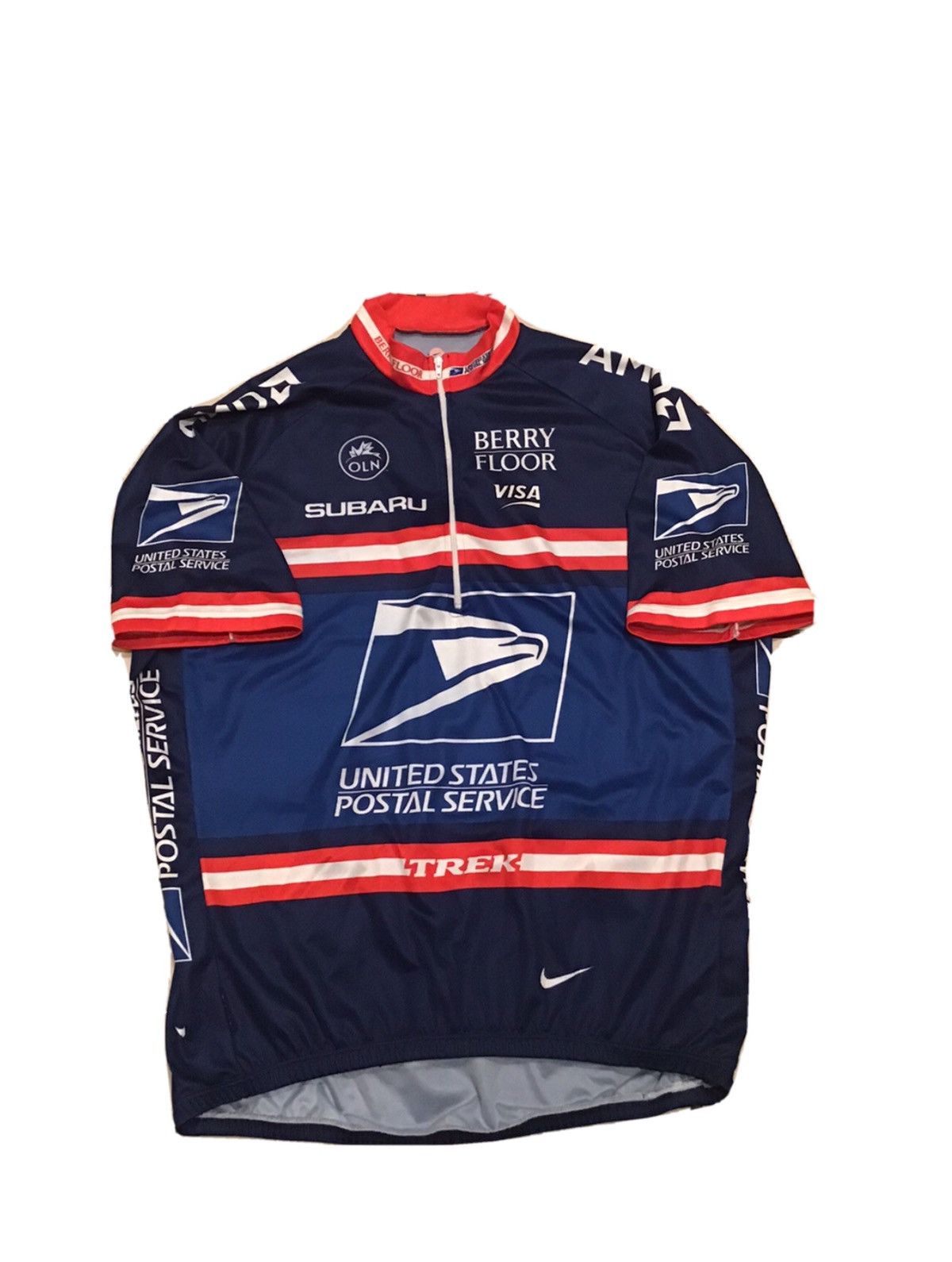 Nike × Vintage 2004 Nike Lance Armstrong USPS Trek 1/4 Zip Cycling Jersey Size US XL / EU 56 / 4 - 2 Thumbnail