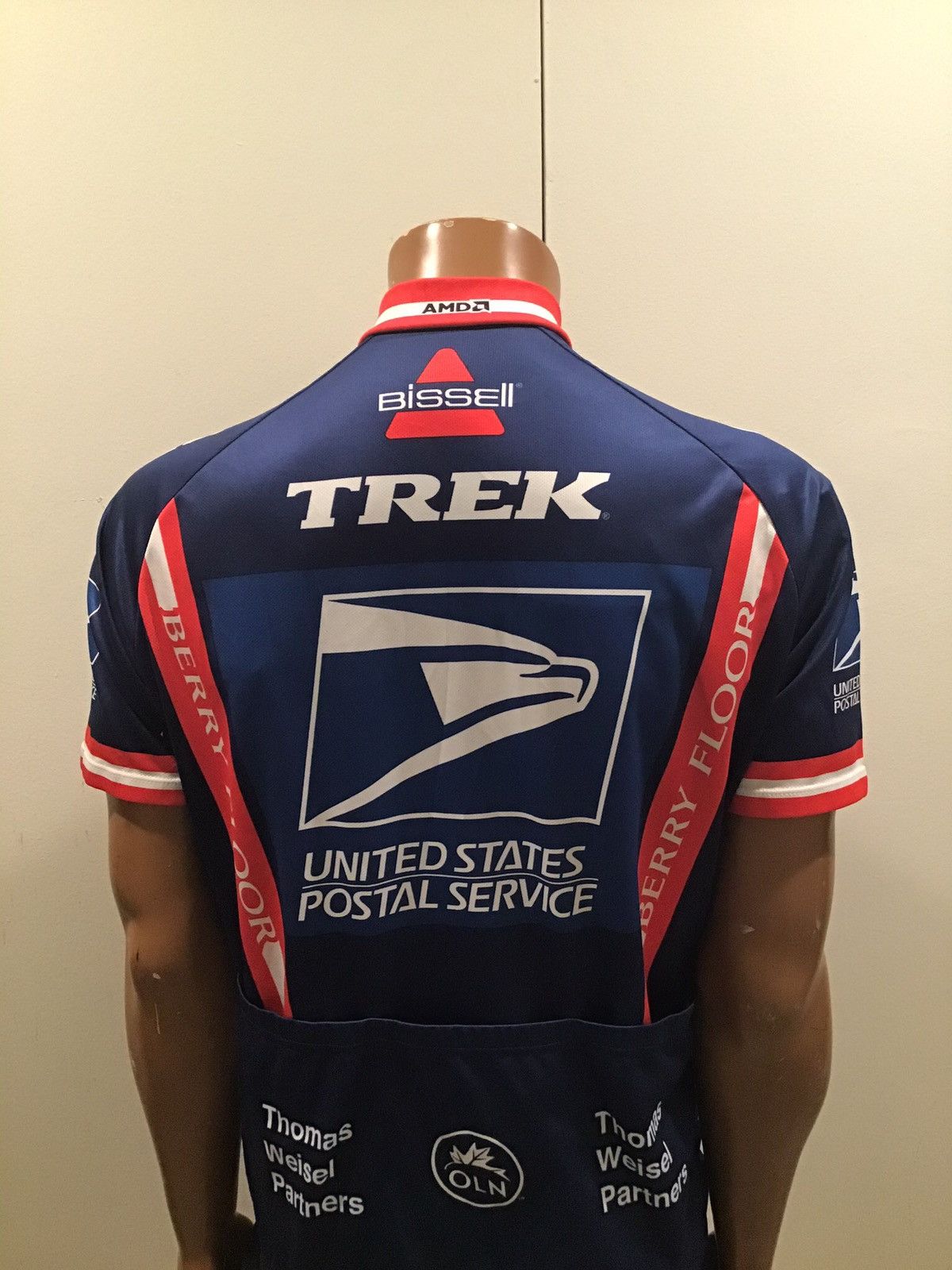 Nike × Vintage 2004 Nike Lance Armstrong USPS Trek 1/4 Zip Cycling Jersey Size US XL / EU 56 / 4 - 10 Thumbnail
