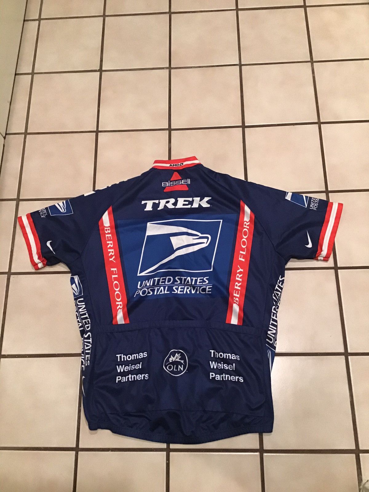 Nike × Vintage 2004 Nike Lance Armstrong USPS Trek 1/4 Zip Cycling Jersey Size US XL / EU 56 / 4 - 12 Thumbnail