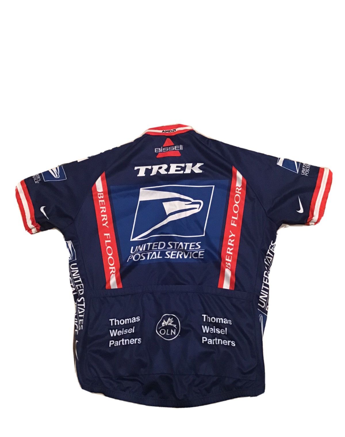 Nike × Vintage 2004 Nike Lance Armstrong USPS Trek 1/4 Zip Cycling Jersey Size US XL / EU 56 / 4 - 3 Thumbnail